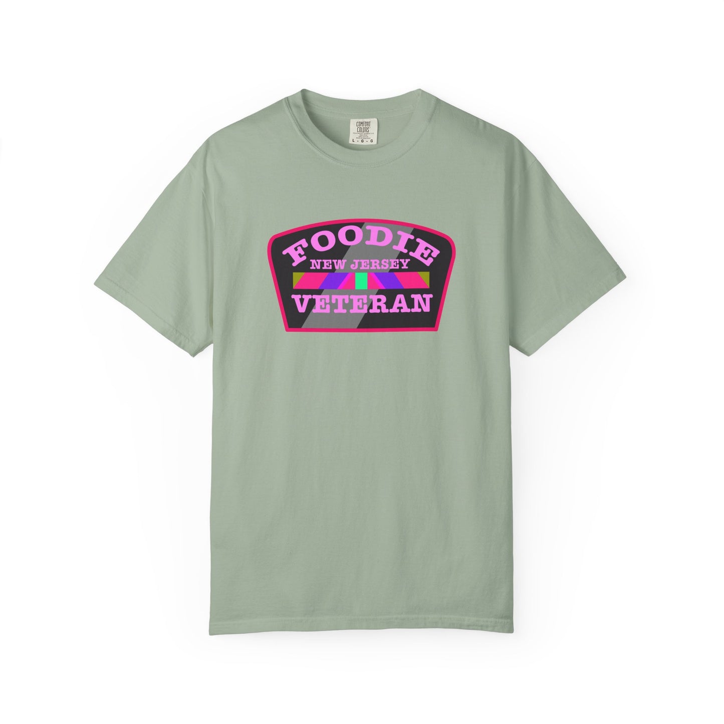 L.O.E.F Foodie Veteran NEW JERSEY Unisex Tee Shirt (Pink)
