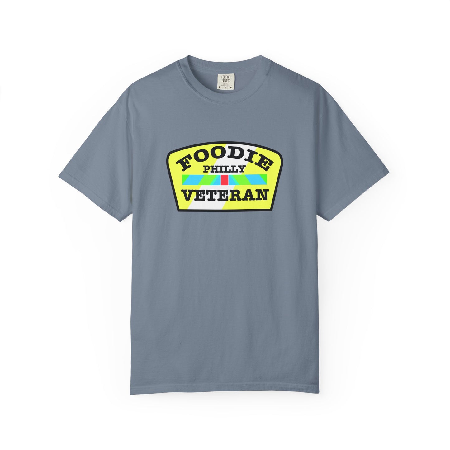 L.O.E.F Foodie Veteran PHILLY Unisex Tee Shirt (Yellow and Black)