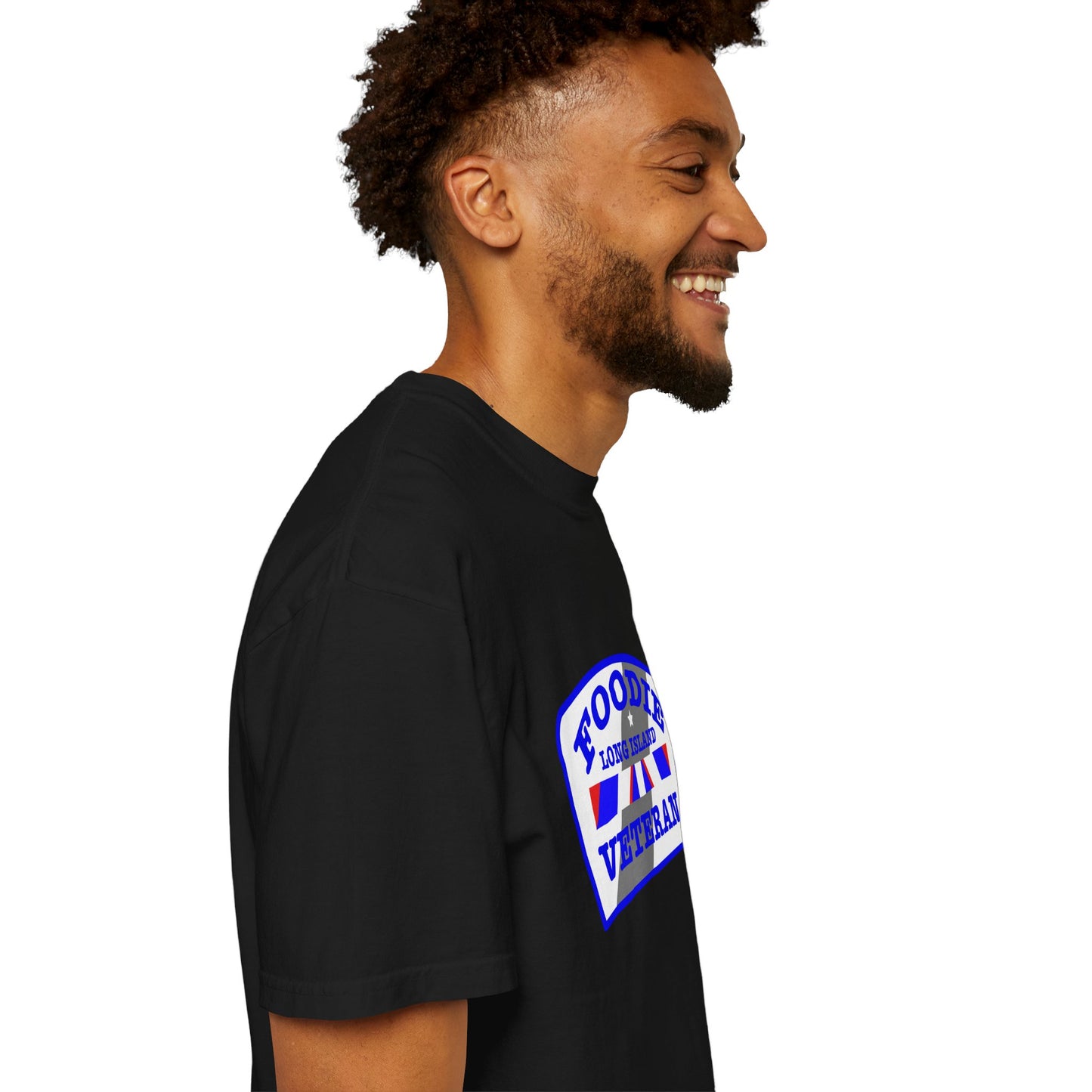 L.O.E.F Foodie Veteran Long Island Unisex Tee Shirt (Blue)