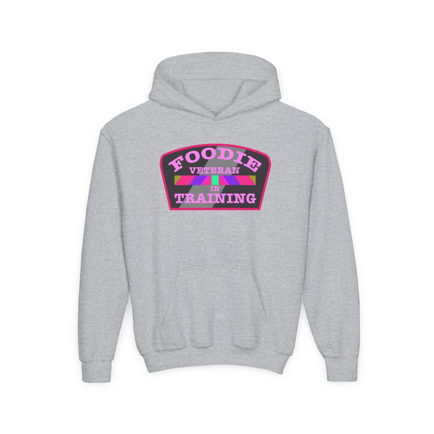 L.O.E.F Foodie Veteran In Training Youth Hoodie (Pink)