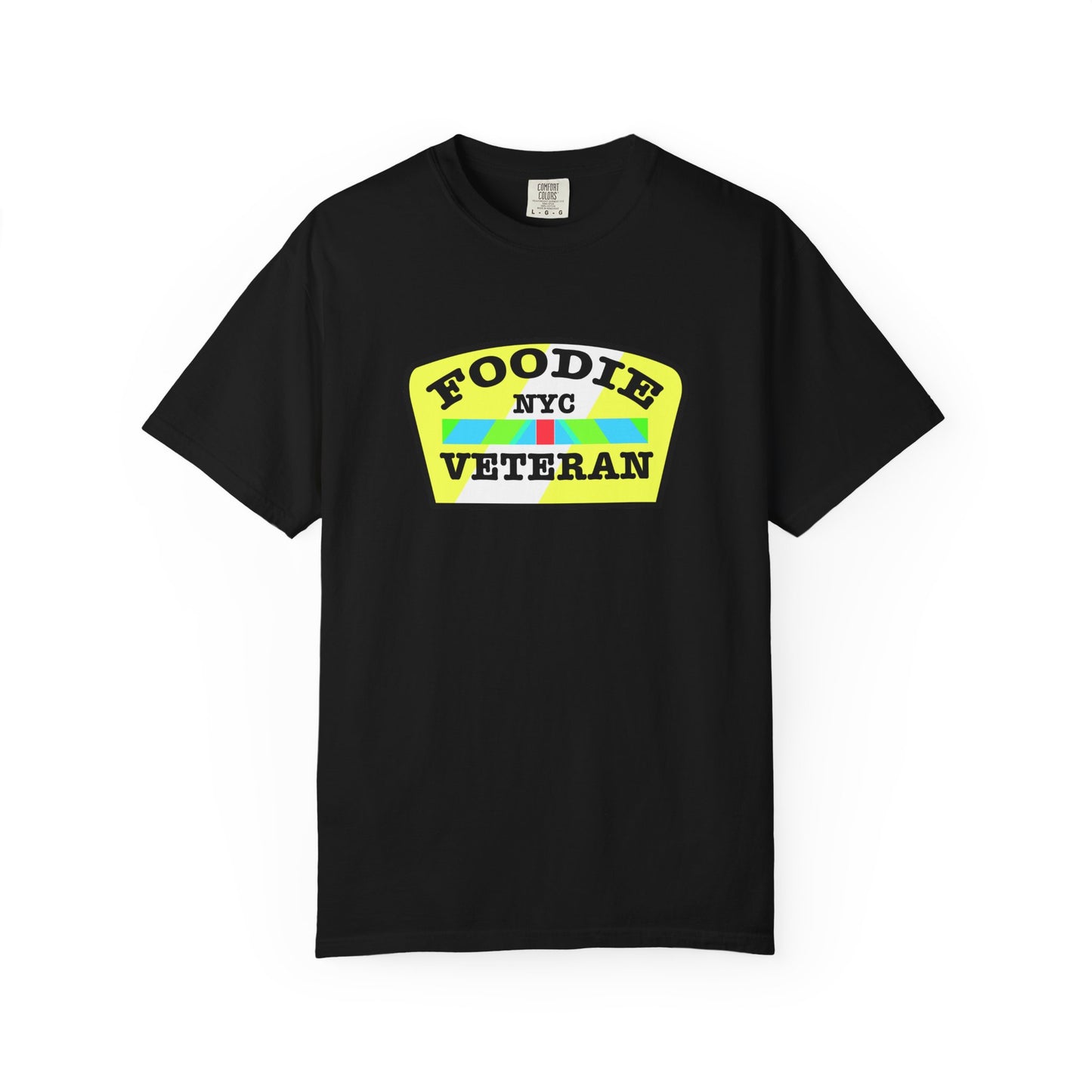 L.O.E.F Foodie Veteran NYC Unisex Tee Shirt (Yellow and Black)