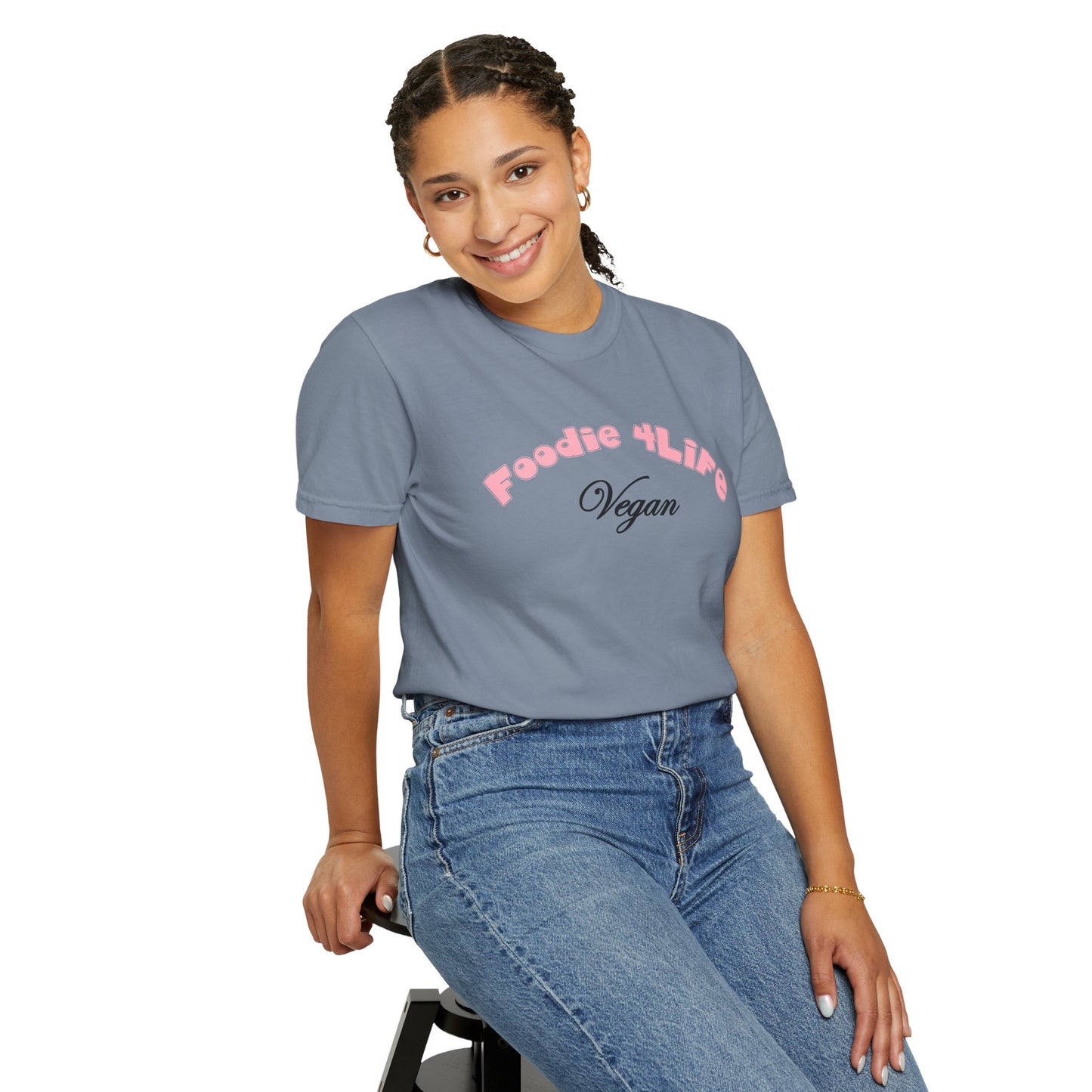 L.O.E.F Foodie 4Life Vegan Unisex Tee Shirt (Soft Pink)