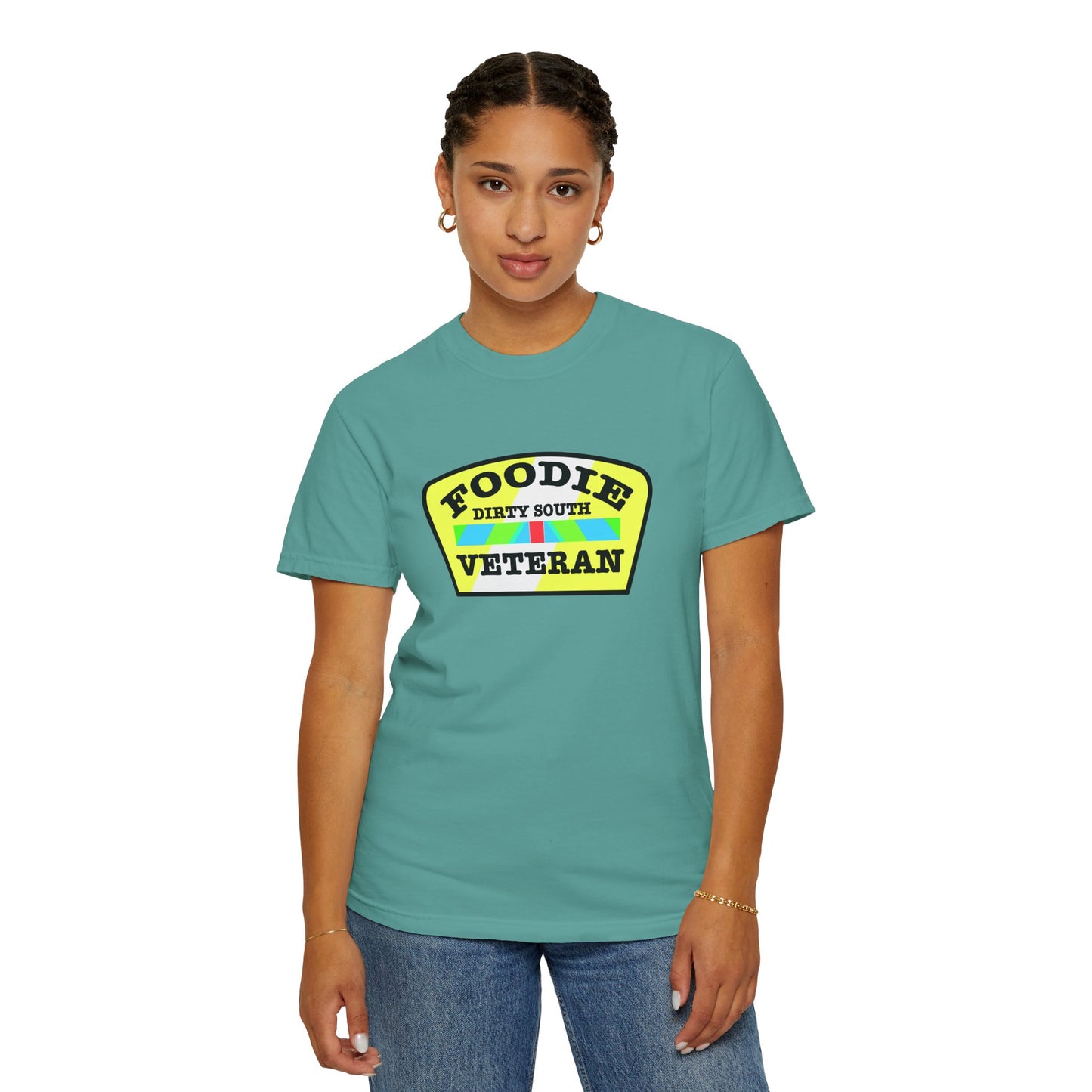 L.O.E.F Foodie Veteran DIRTY SOUTH Unisex Tee Shirt (Yellow and Black)