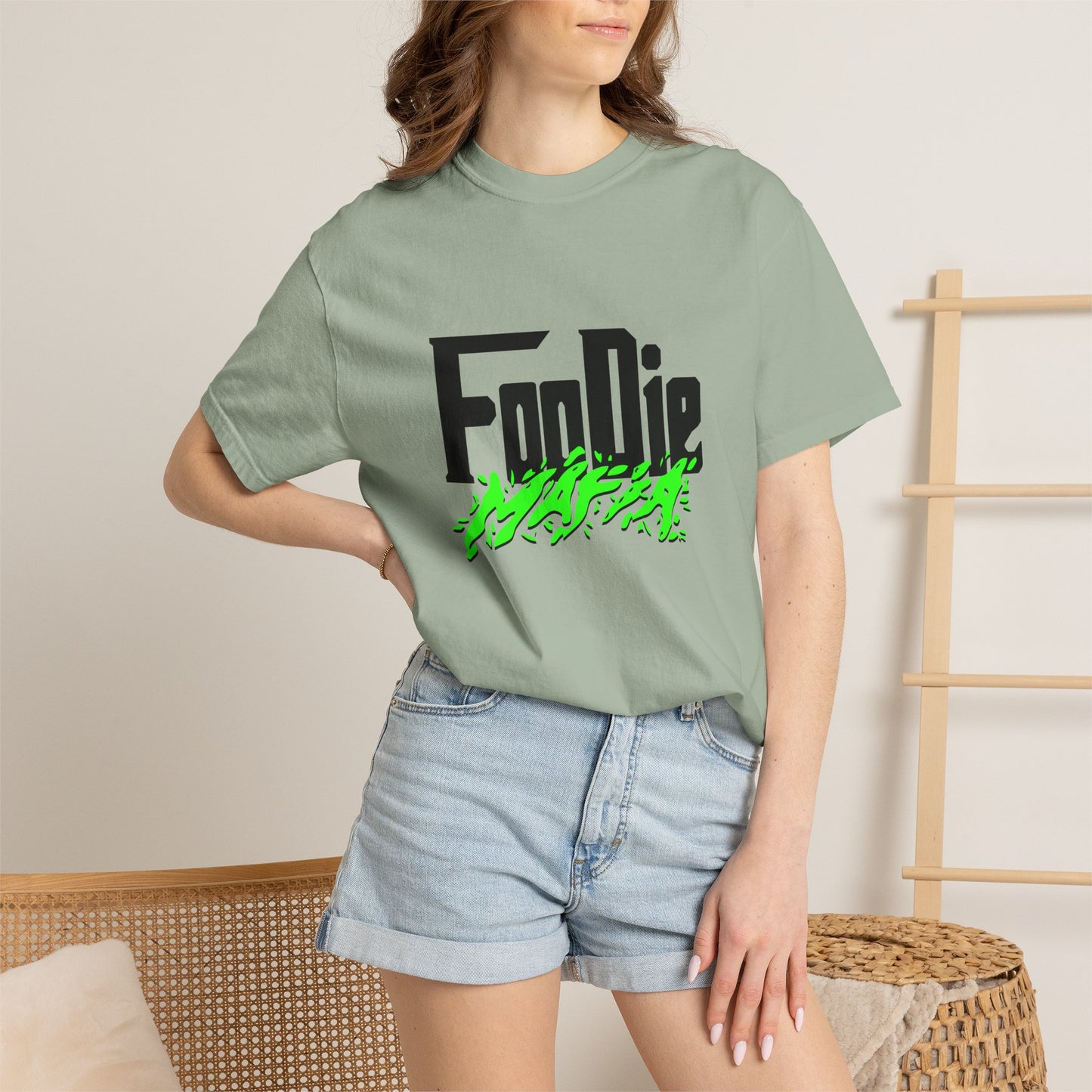 L.O.E.F Foodie Mafia Tee Shirt (Neon Green)