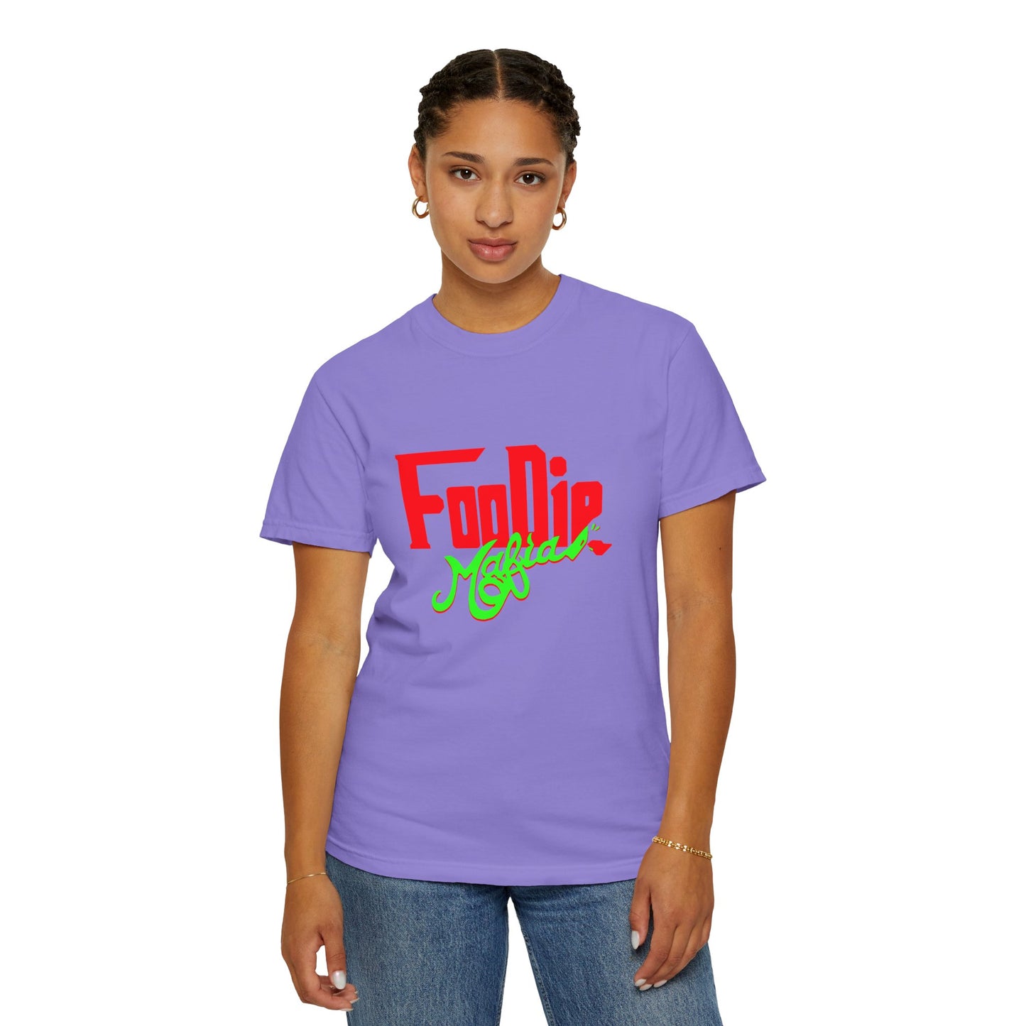 L.O.E.F Red Foodie Mafia Unisex Tee Shirt (Neon Green)