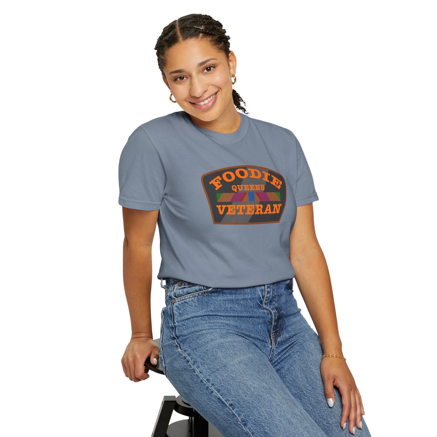 L.O.E.F Foodie Veteran QUEENS Unisex Tee Shirt (Orange)