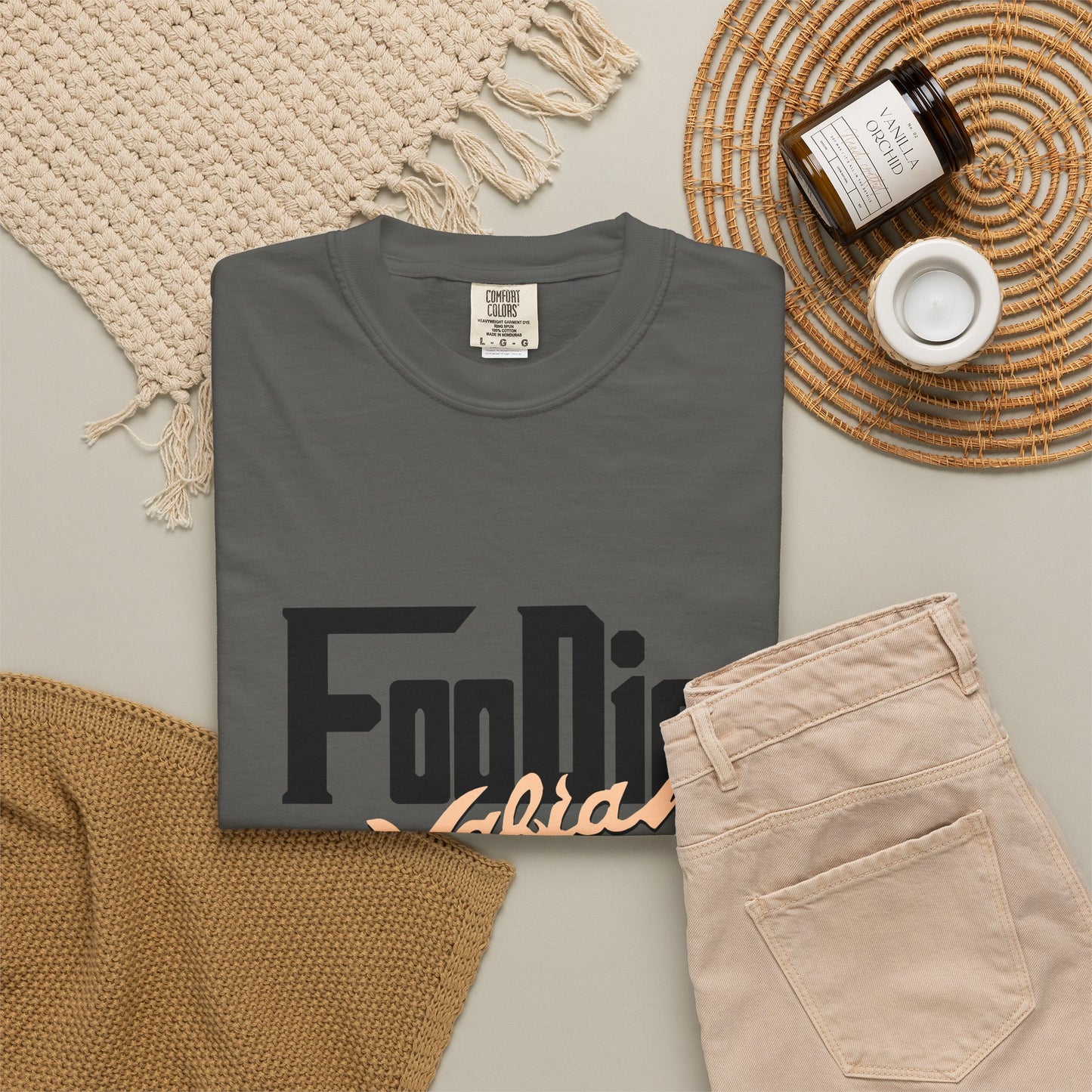 L.O.E.F Foodie Mafia Unisex Tee Shirt (Soft Yellow)
