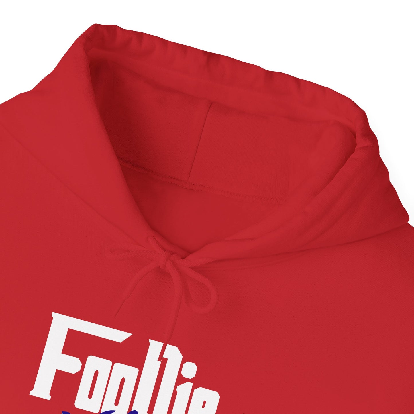 L.O.E.F White Foodie Mafia Unisex Hooded Sweatshirt (Dark Blue)