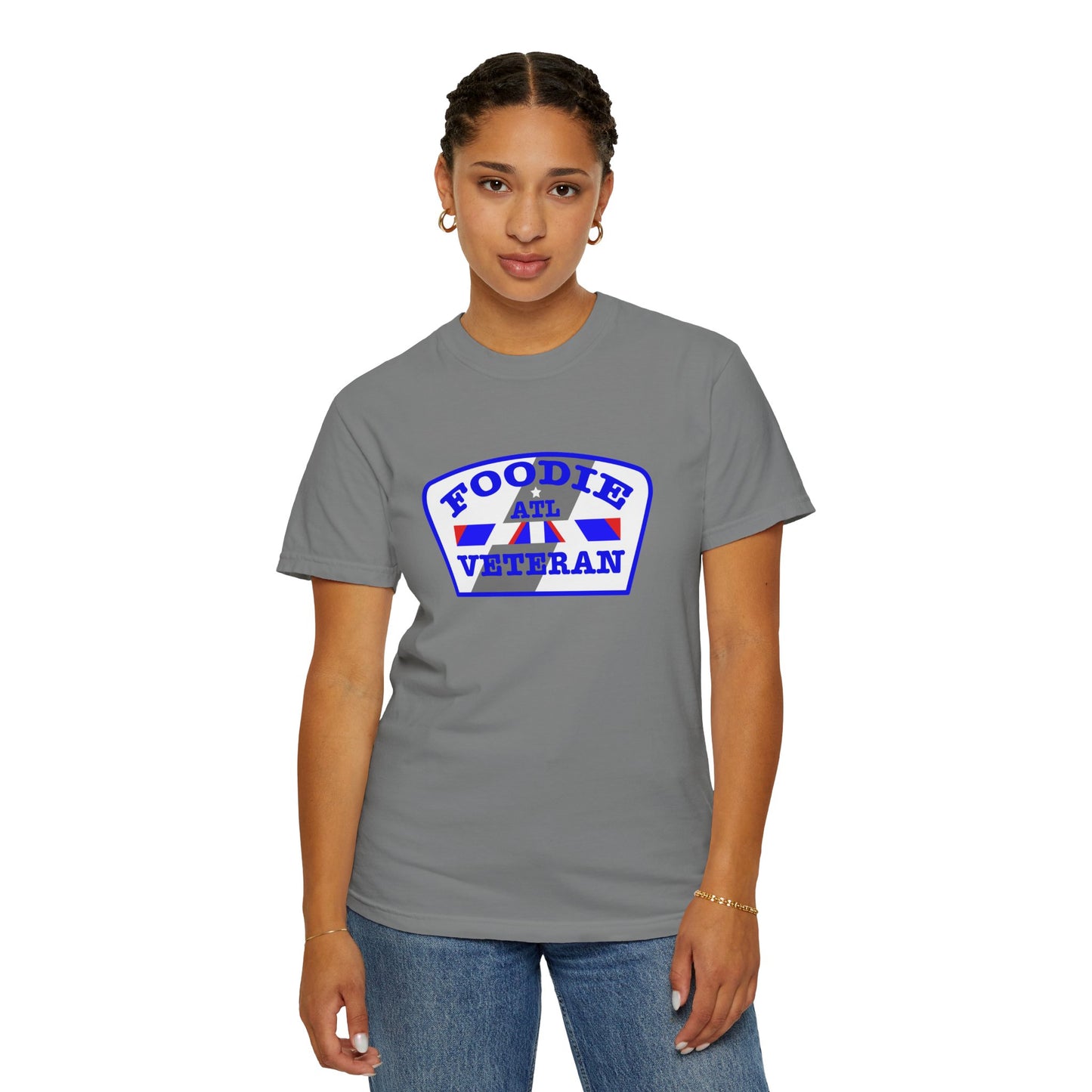 L.O.E.F Foodie Veteran ATL Unisex Tee Shirt (Blue)