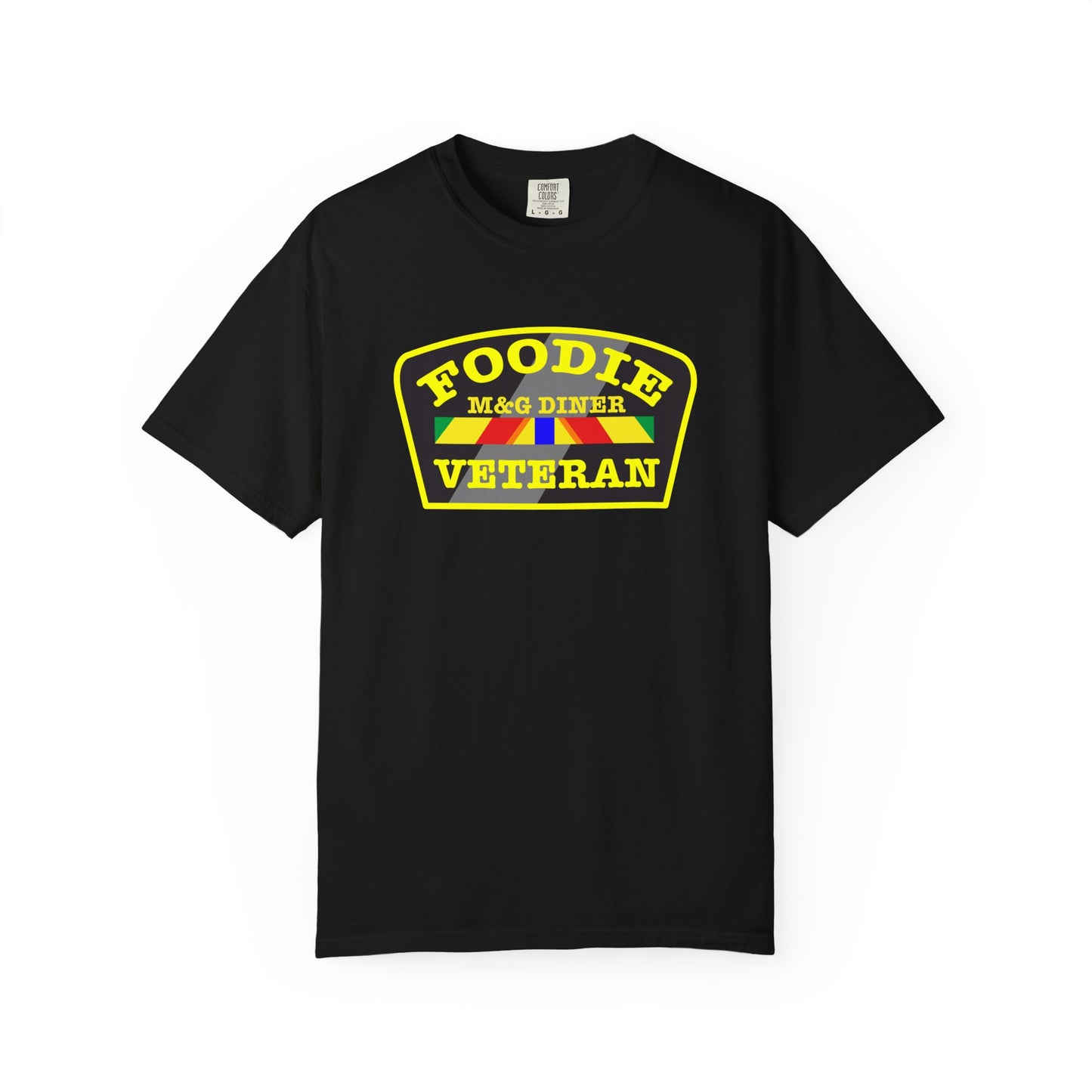 L.O.E.F Foodie Veteran M&G DINER Unisex Tee Shirt (Yellow)