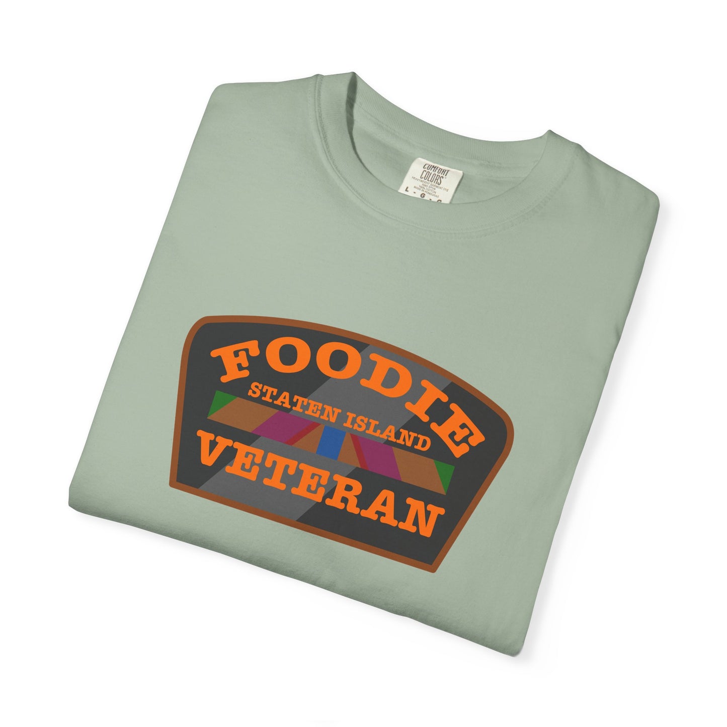 L.O.E.F Foodie Veteran STATEN ISLAND Unisex Tee Shirt (Orange)