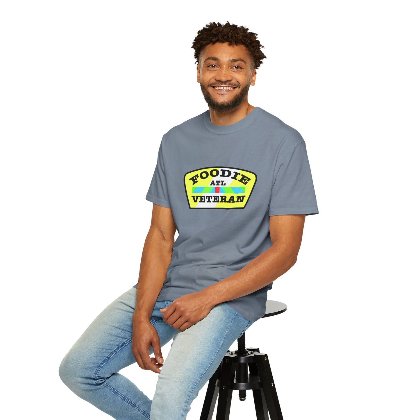 L.O.E.F Foodie Veteran ATL Unisex Tee Shirt (Yellow and Black)