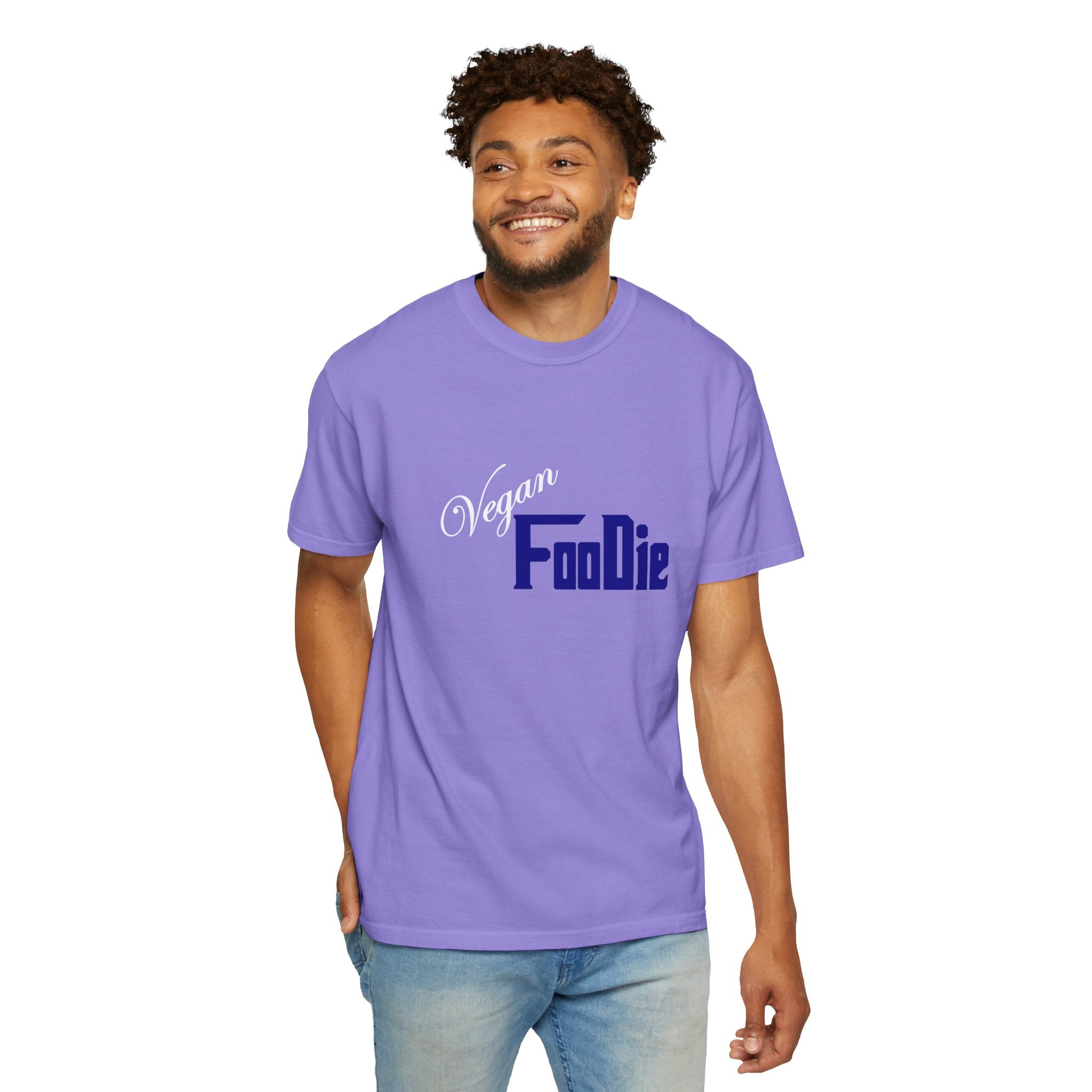L.O.E.F Unisex Vegan Foodie Tee Shirt (Dark Blue)