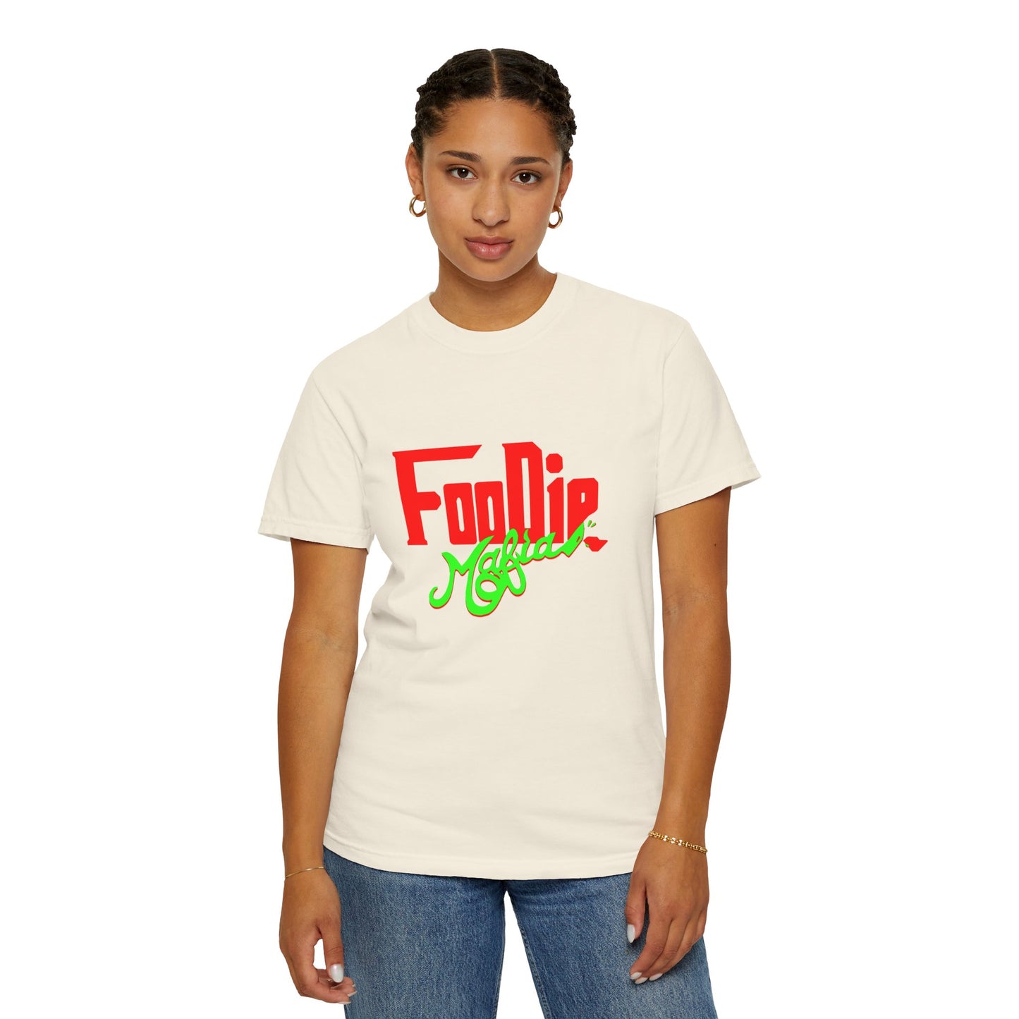 L.O.E.F Red Foodie Mafia Unisex Tee Shirt (Neon Green)