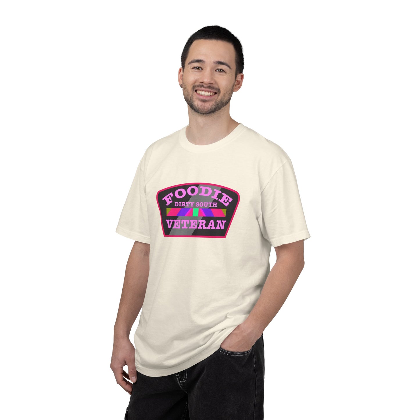 L.O.E.F Foodie Veteran DIRTY SOUTH Unisex Tee Shirt (Pink)