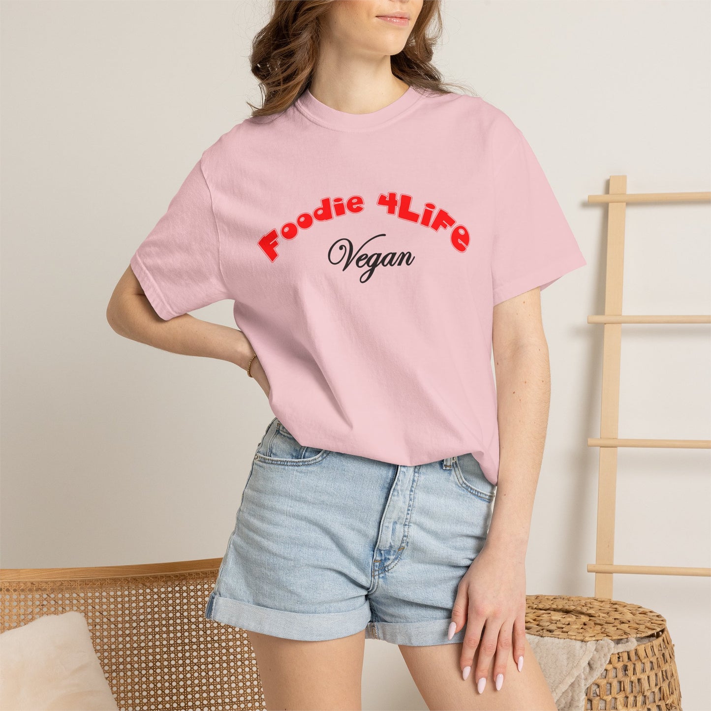 L.O.E.F Foodie 4Life Vegan Unisex Tee Shirt (Fiery Red)