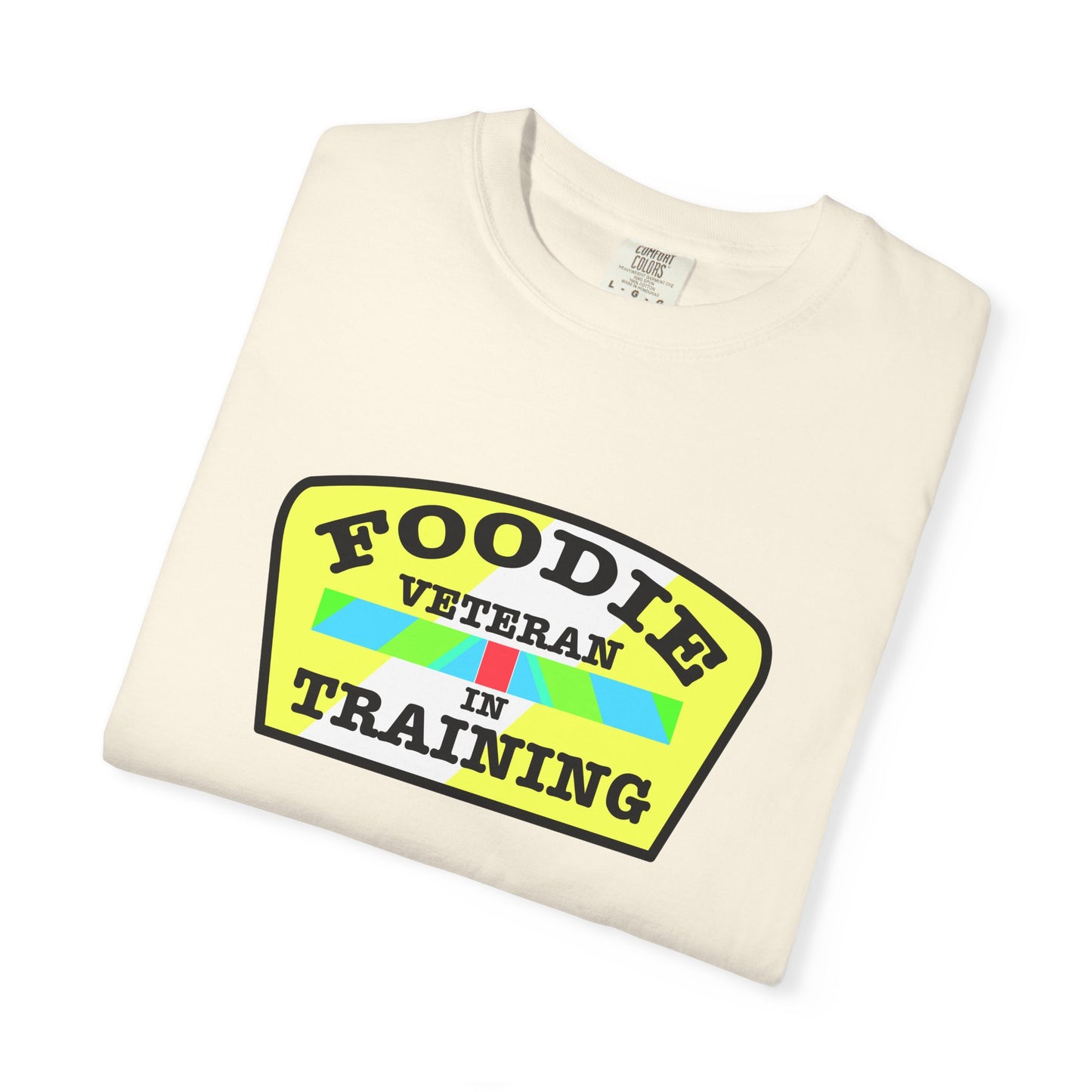 L.O.E.F Foodie Veteran IN TRAINING Unisex Tee Shirt (Yellow and Black)
