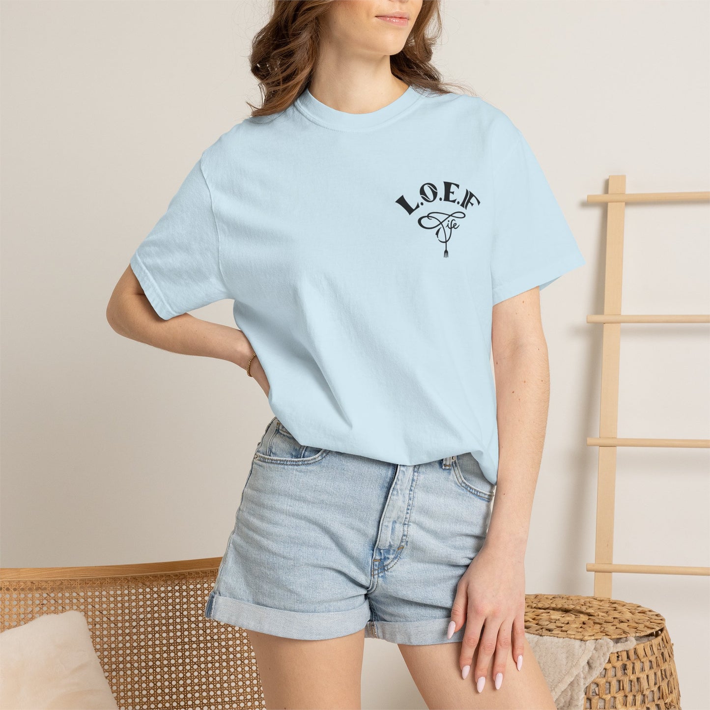 L.O.E.F Foodie 4Life Vegan Unisex Tee Shirt (Soft Pink)