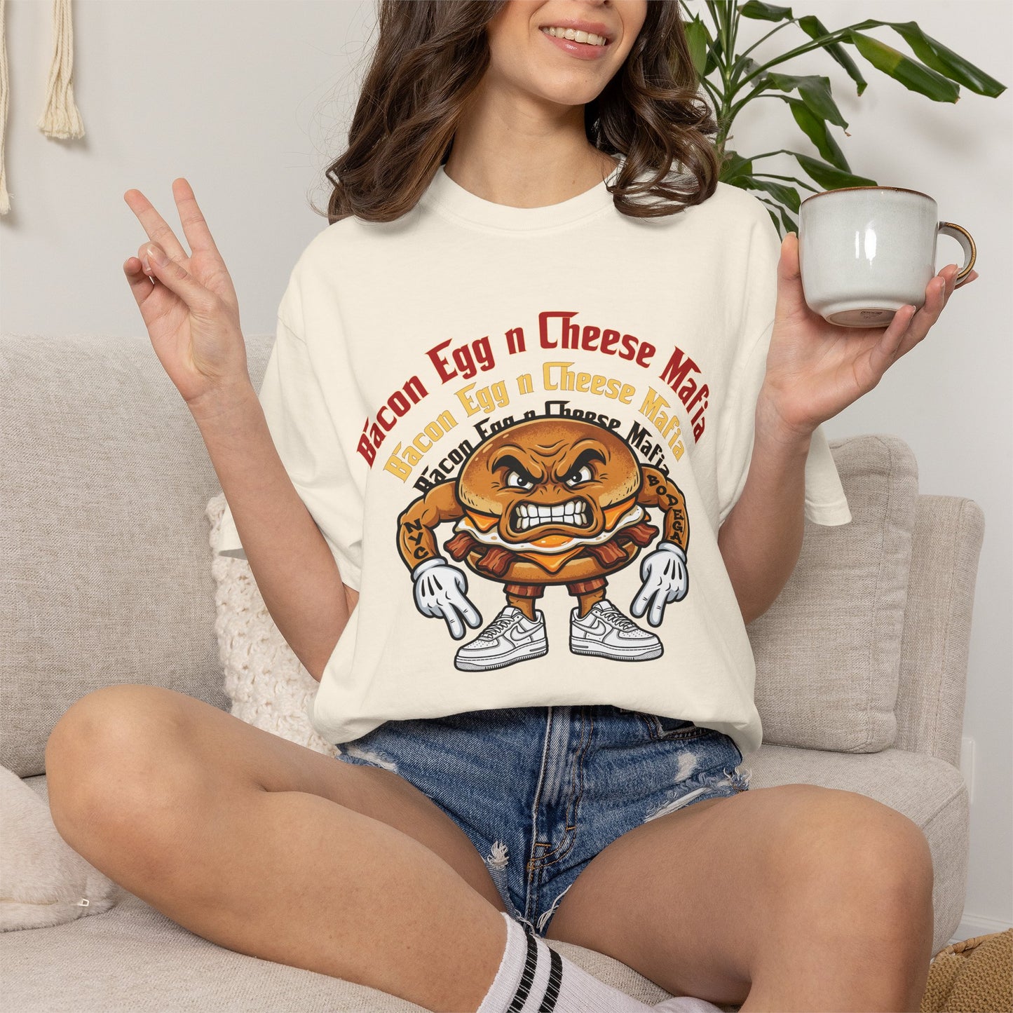 L.O.E.F Bacon Egg n Cheese Mafia Unisex Tee Shirt