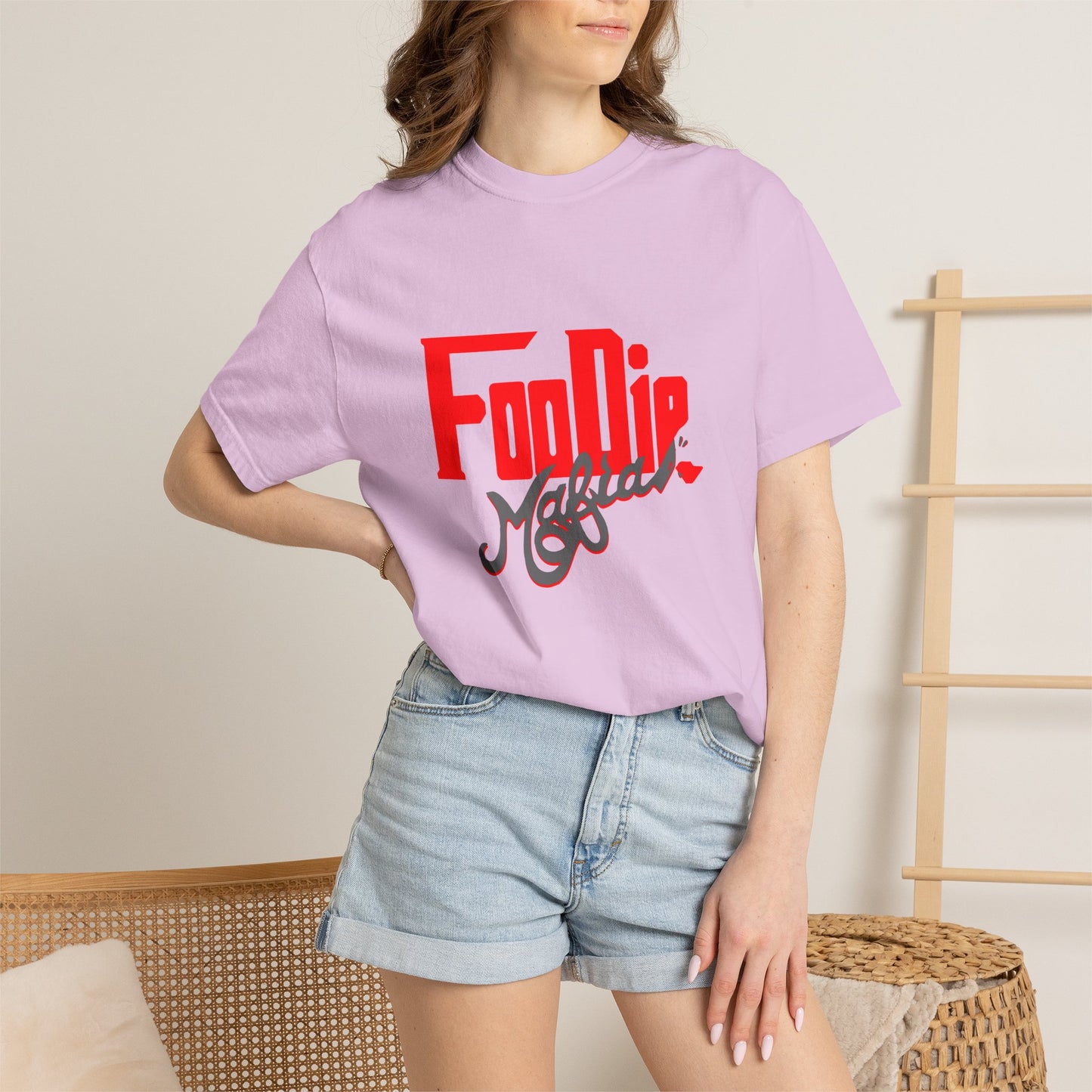 L.O.E.F Red Foodie Mafia Unisex Tee Shirt (Dark Grey)