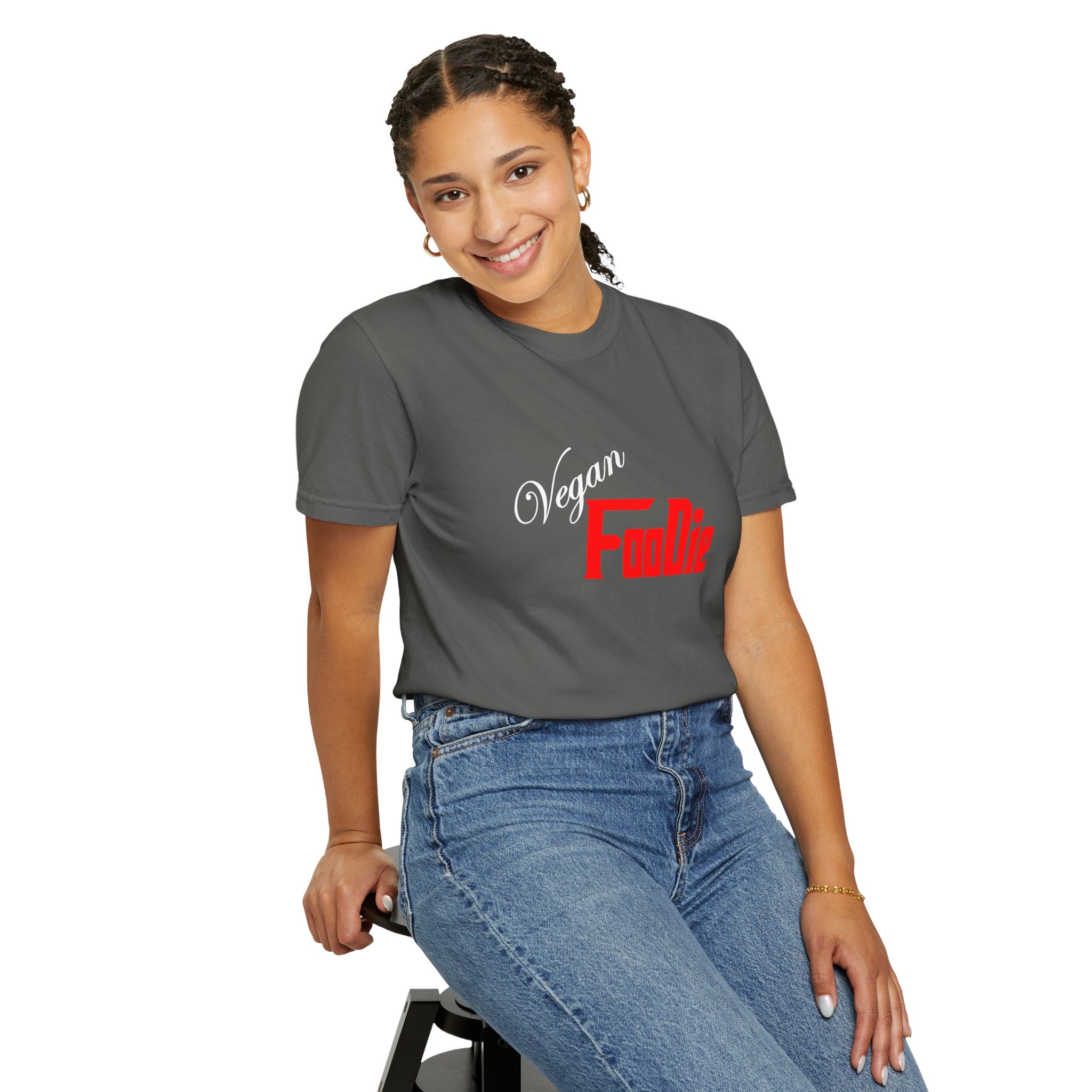 L.O.E.F Unisex Vegan Foodie Tee Shirt (Fiery Red)