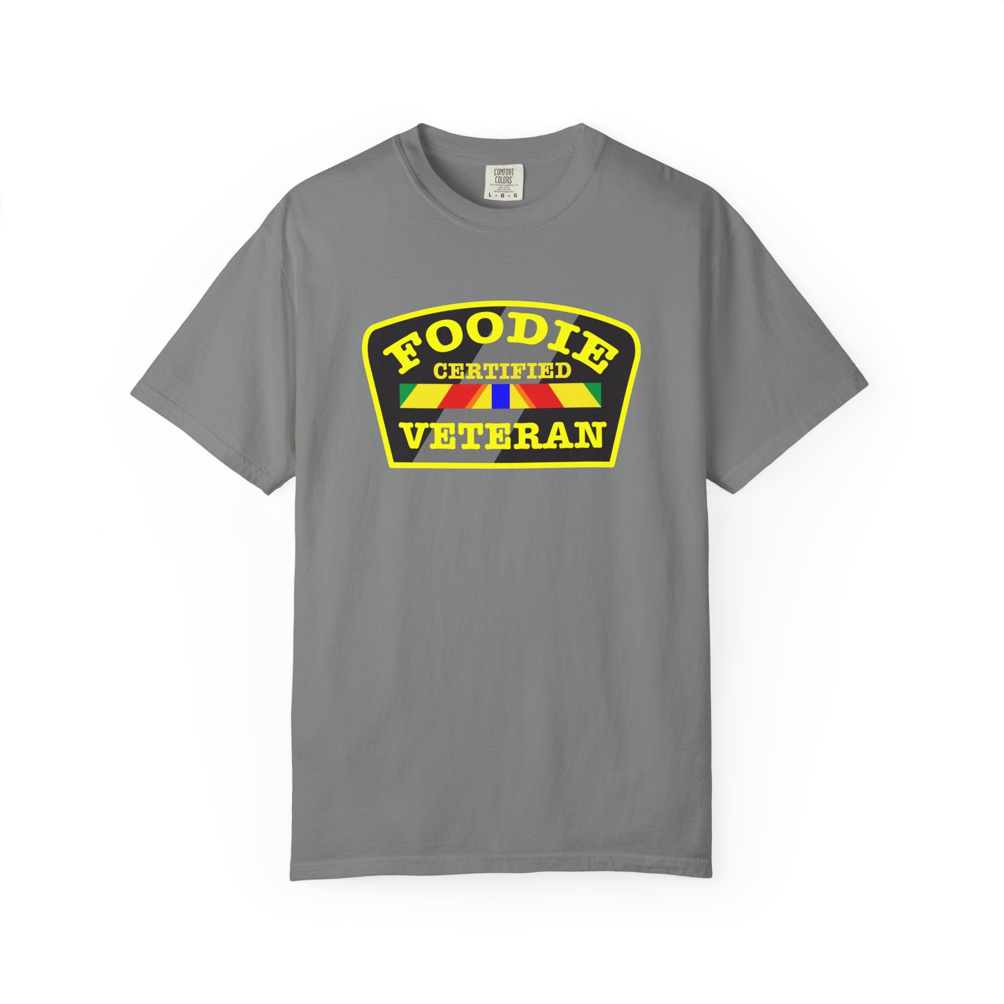 L.O.E.F Foodie CERTIFIED Veteran Unisex Tee Shirt (Yellow)