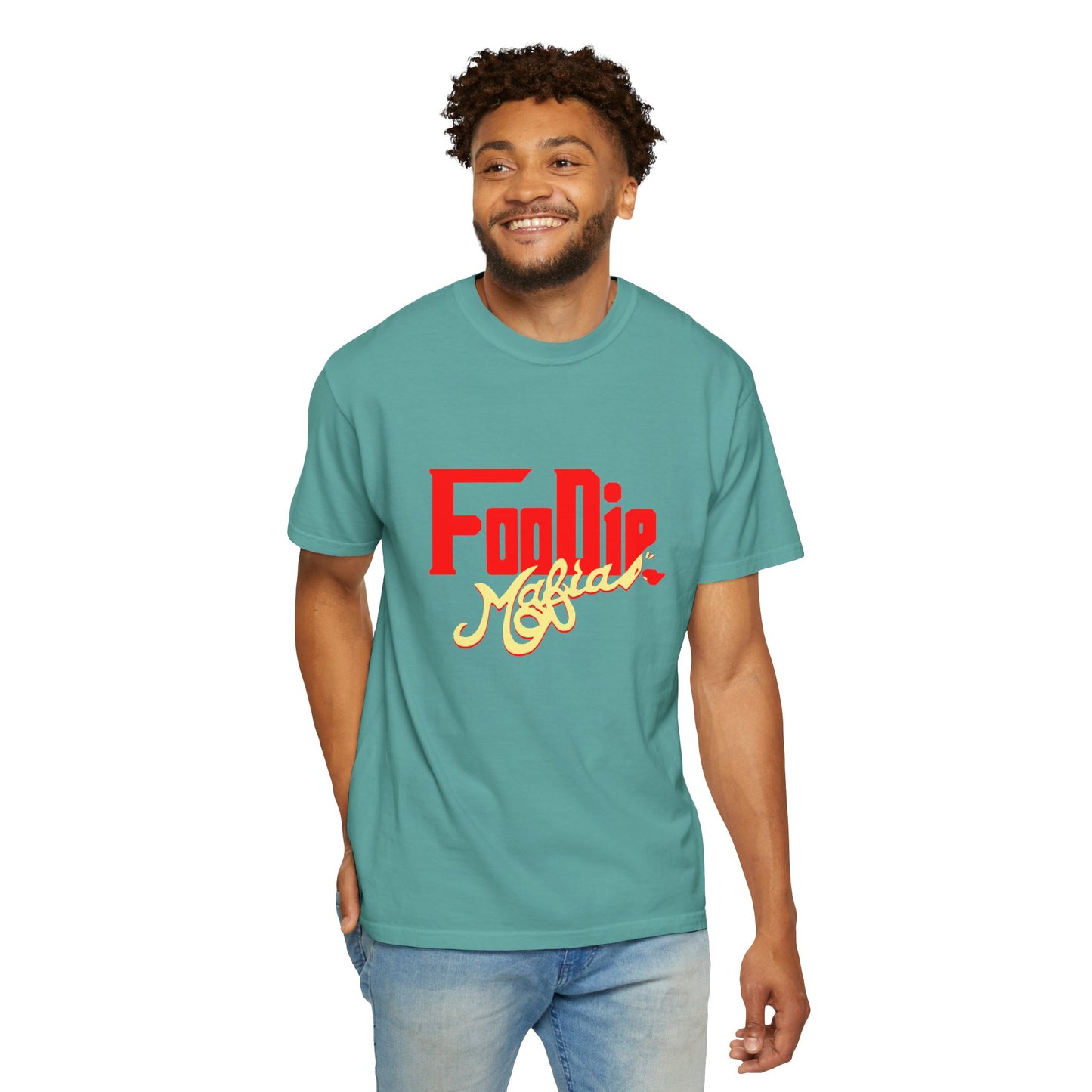 L.O.E.F Red Foodie Mafia Unisex Tee Shirt (Soft Yellow)