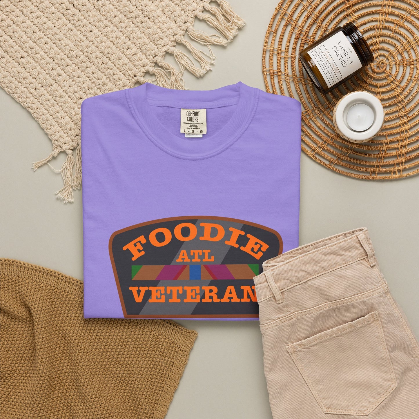 L.O.E.F Foodie Veteran ATL Unisex Tee Shirt (Orange)
