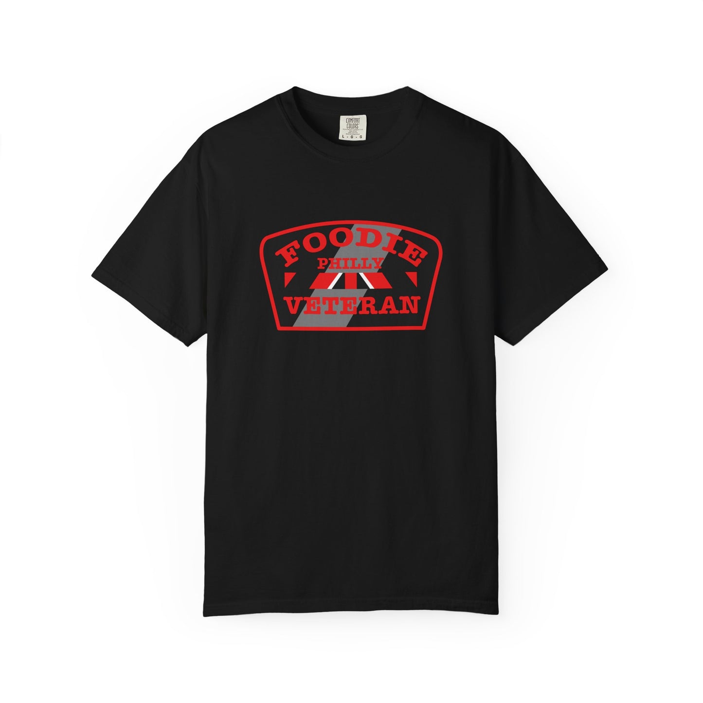 L.O.E.F Foodie Veteran PHILLY Unisex Tee Shirt (Red)