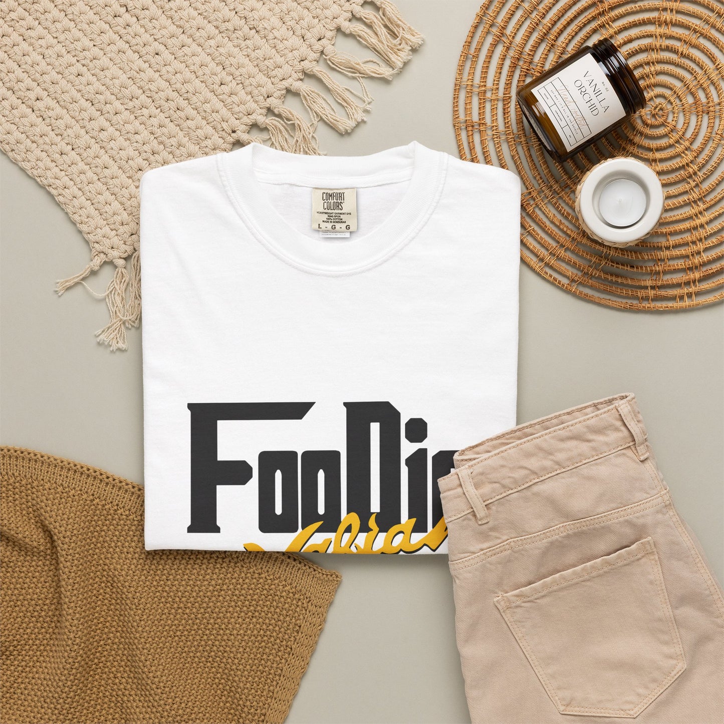 L.O.E.F Foodie Mafia Unisex Tee Shirt (Yellow)