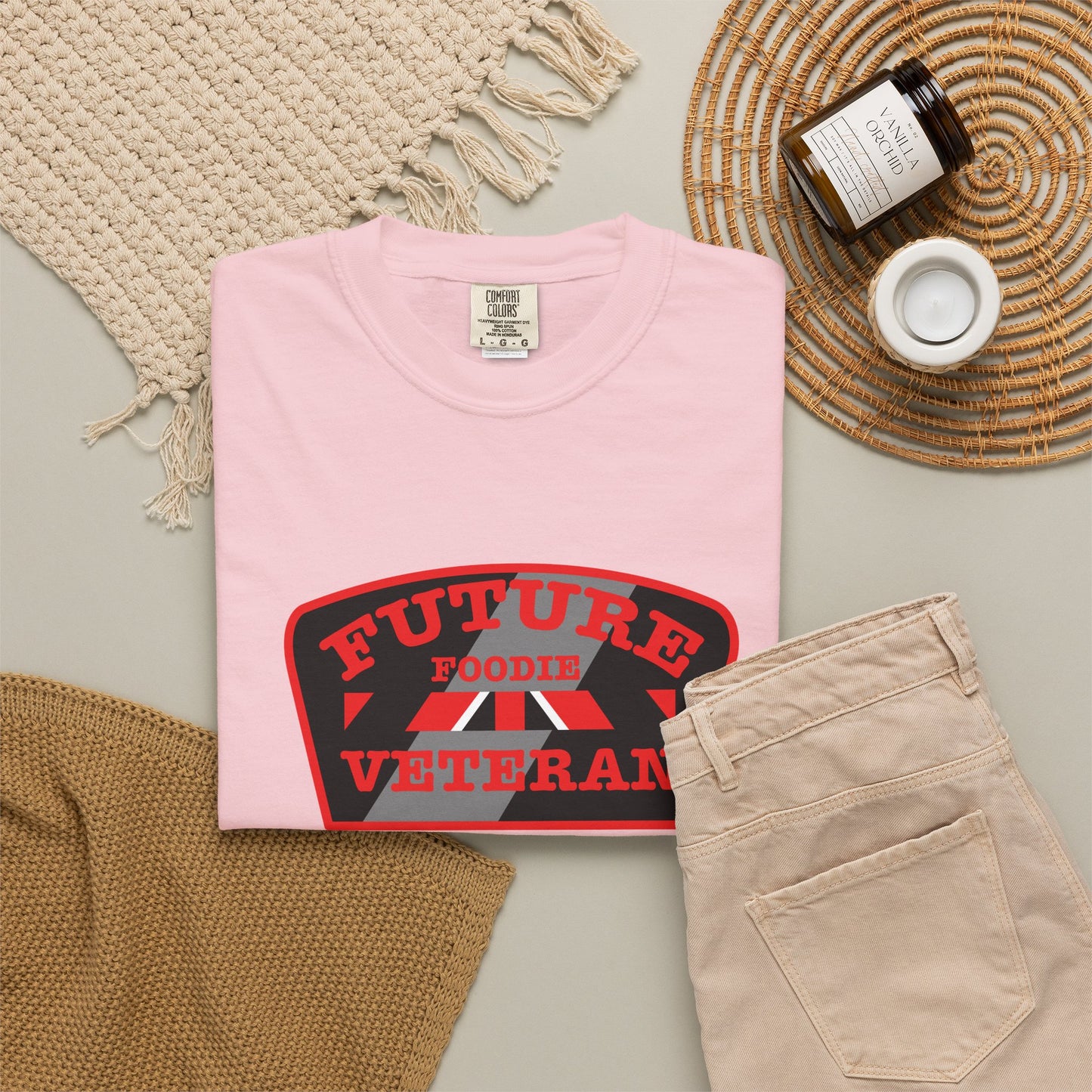 L.O.E.F Future Foodie Veteran Unisex Tee Shirt (Red)