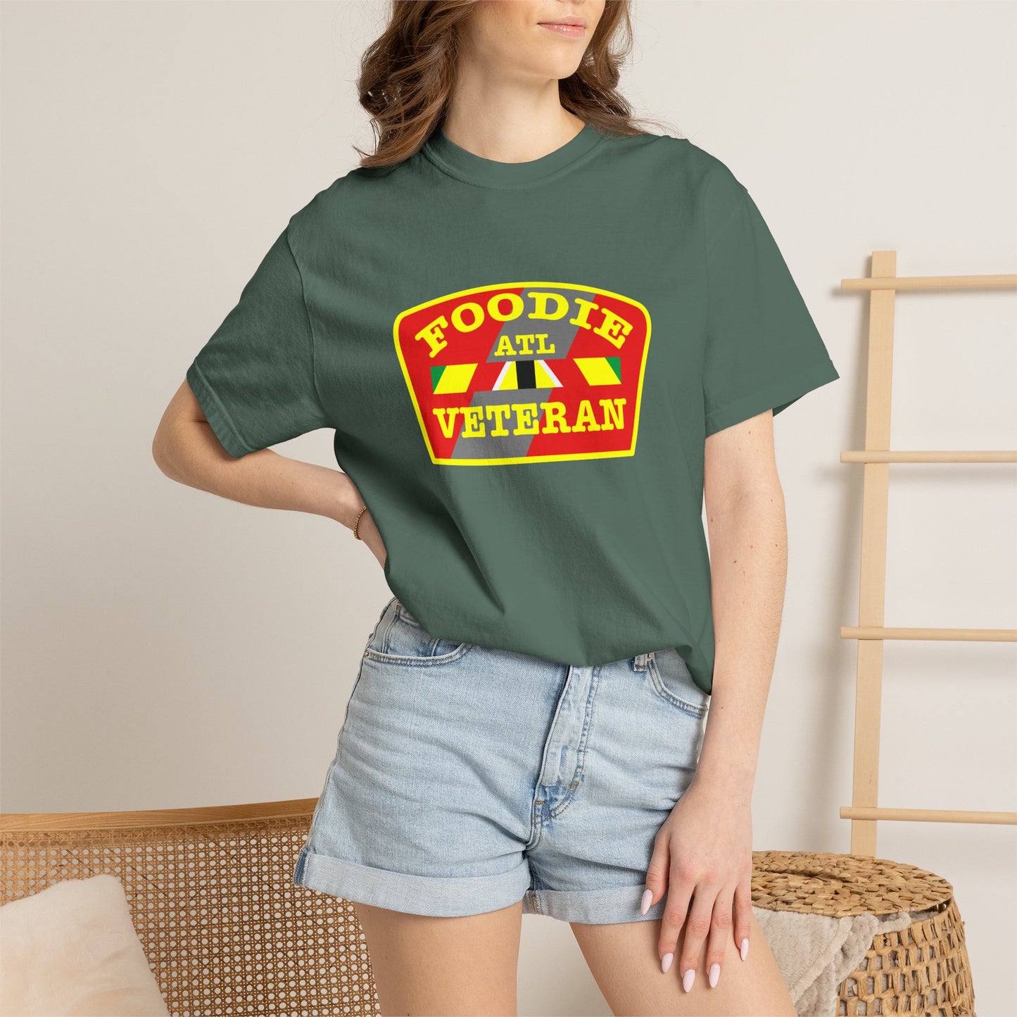 L.O.E.F Foodie Veteran ATL Unisex Tee Shirt (Yellow)