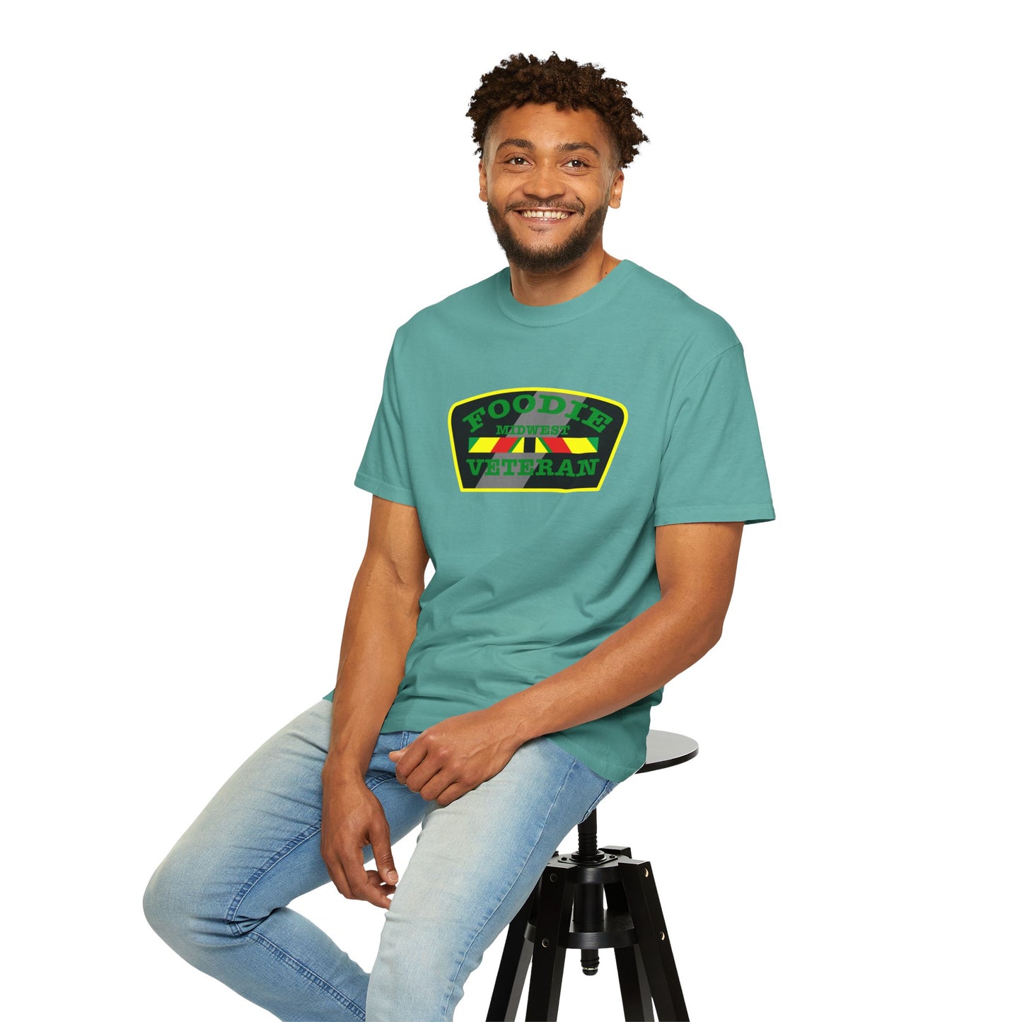 L.O.E.F Foodie Veteran MIDWEST Unisex Tee Shirt (Green)