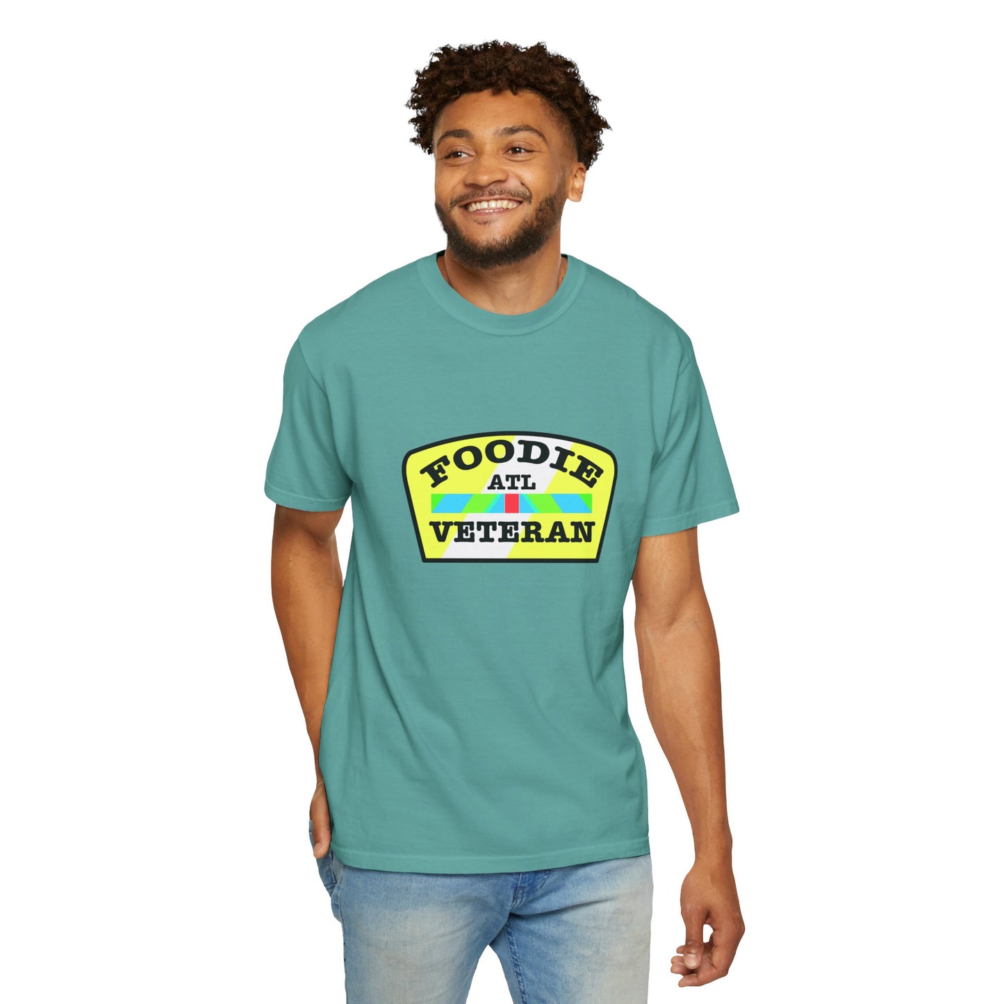 L.O.E.F Foodie Veteran ATL Unisex Tee Shirt (Yellow and Black)