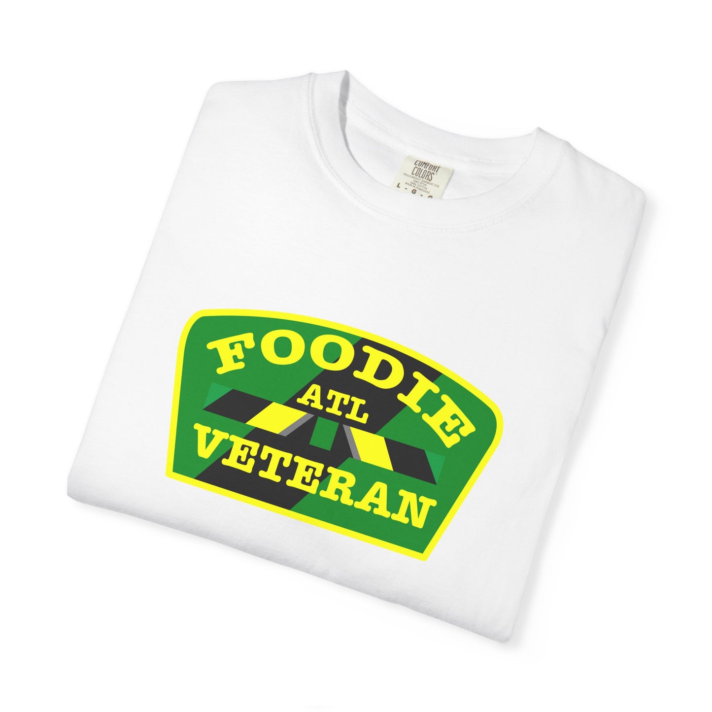 L.O.E.F Foodie Veteran ATL Unisex Tee Shirt (Yellow and Green)