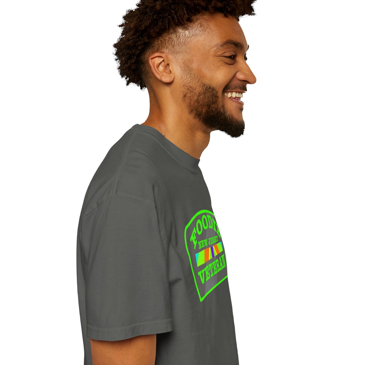 L.O.E.F Foodie Veteran NEW JERSEY Unisex Tee Shirt (Neon Green)