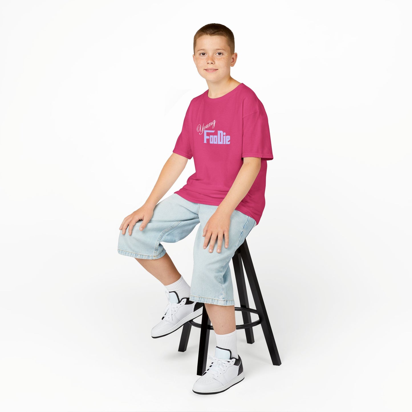 L.O.E.F White Young Foodie Kids Tee Shirt (Lavender)