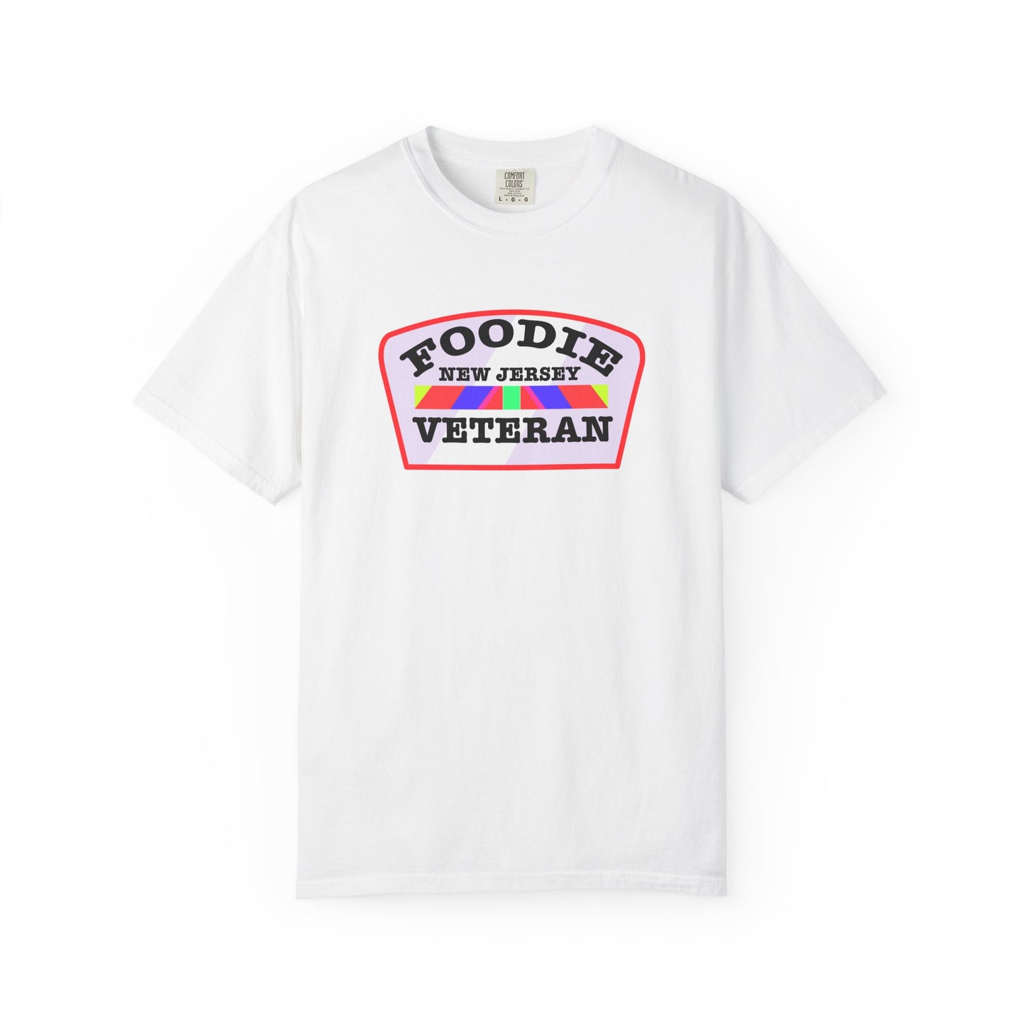 L.O.E.F Foodie Veteran NEW JERSEY Unisex Tee Shirt (Soft Pink)