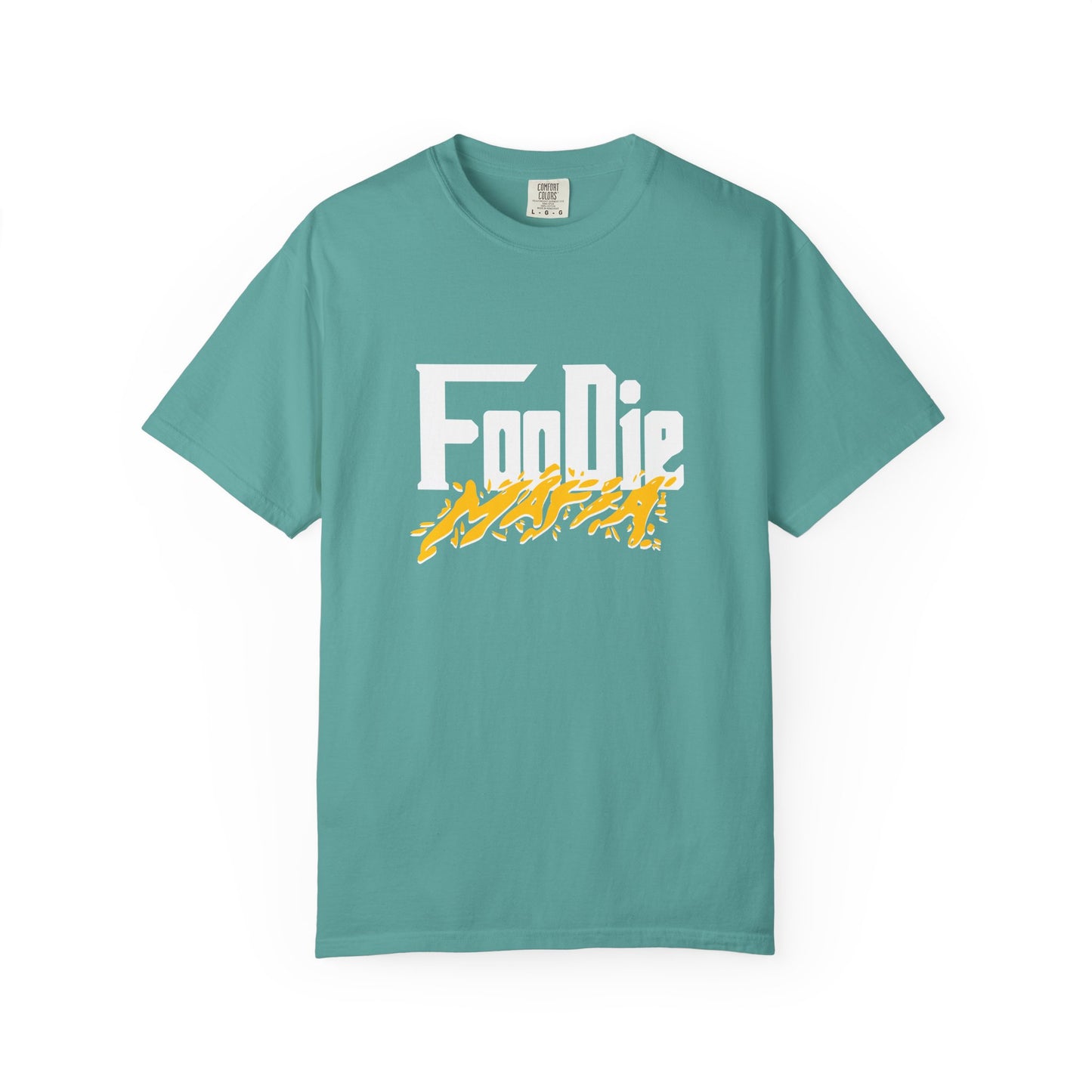 L.O.E.F White Foodie Mafia Unisex Tee shirt (Bright Yellow)