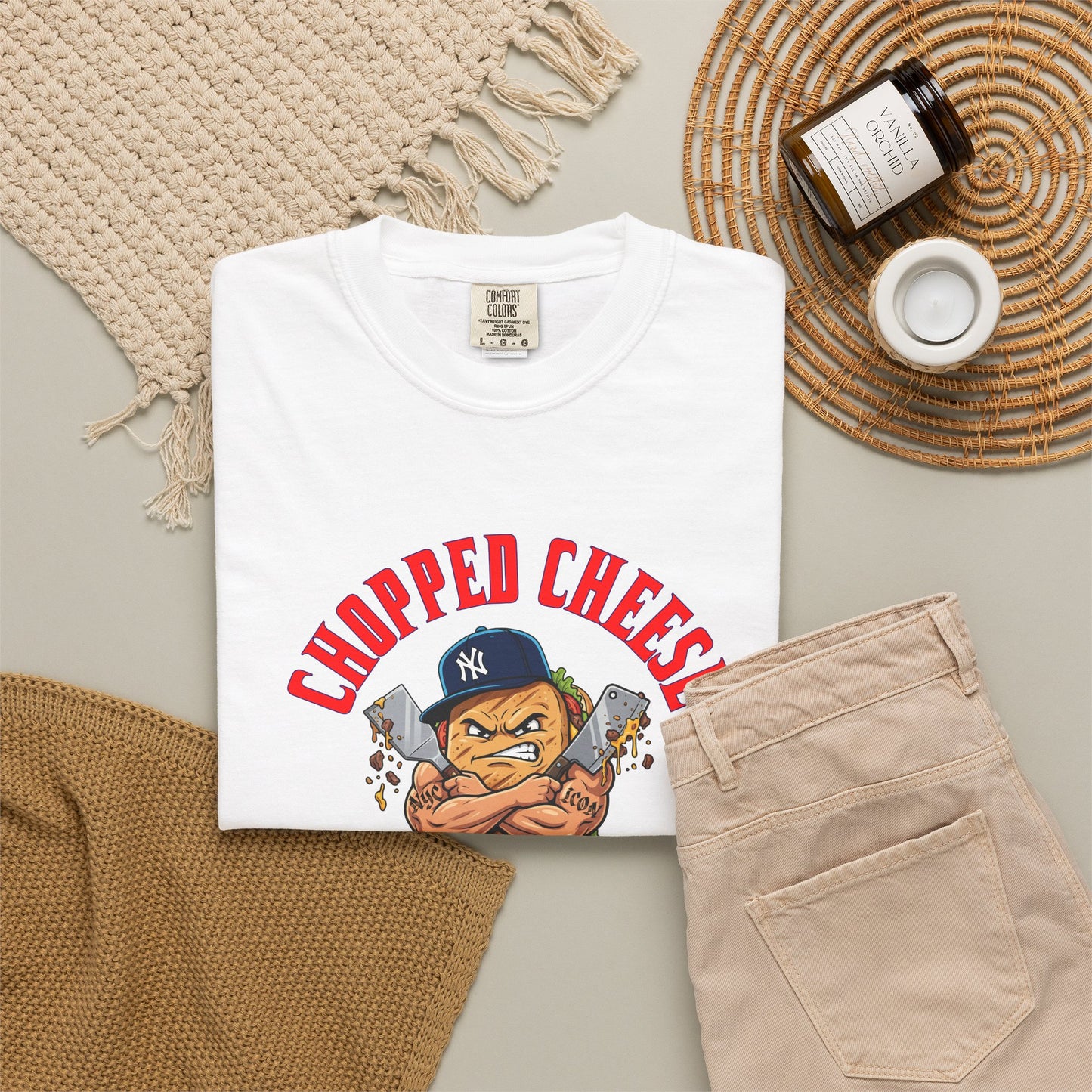 L.O.E.F Mafia Chopped Cheese Unisex Tee Shirt (Red)