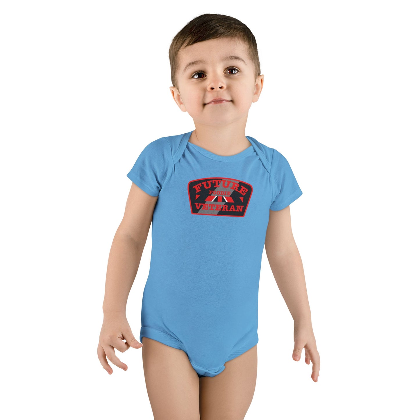 L.O.E.F Future Foodie Veteran Baby Bodysuit (Red)