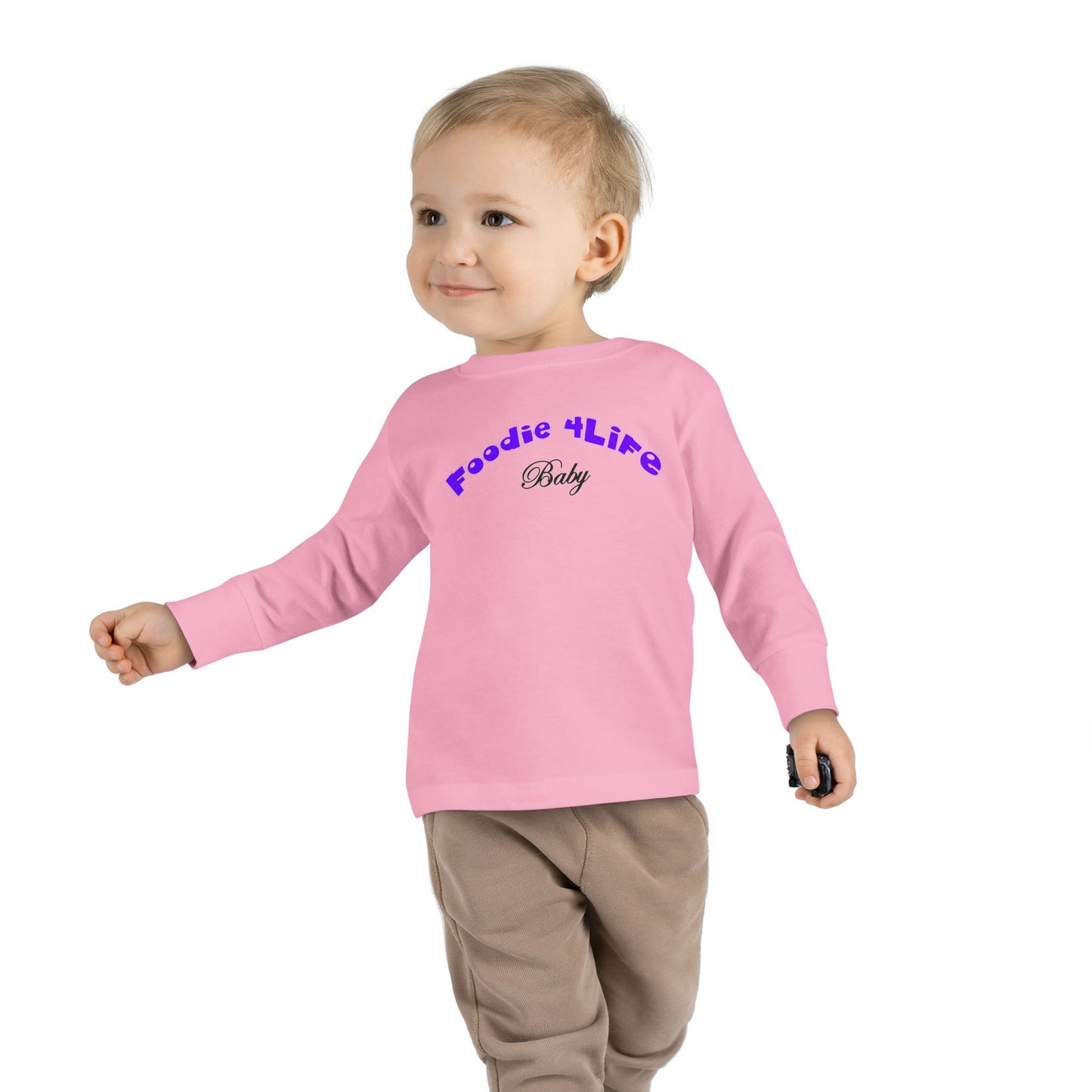 L.O.E.F Foodie 4Life Baby Long Sleeve Tee  (Violet)