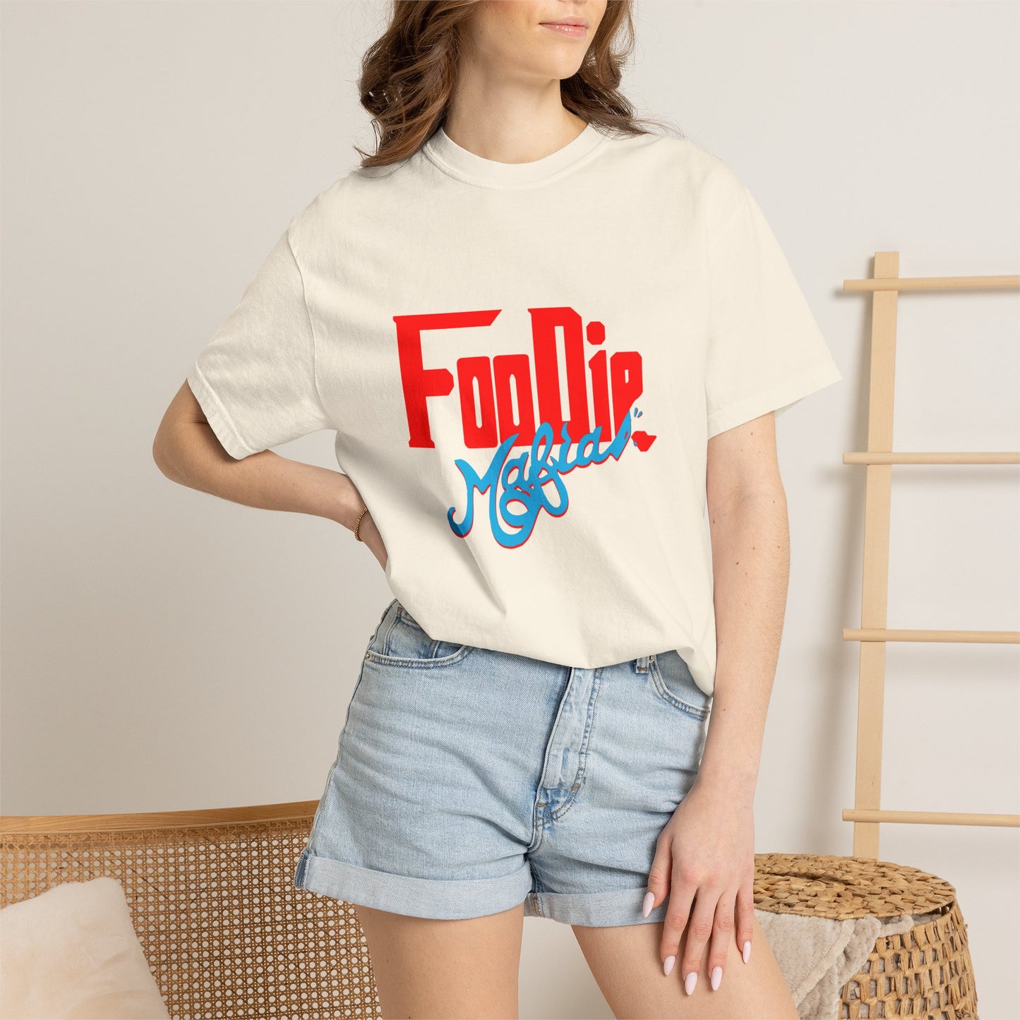 L.O.E.F Red Foodie Mafia Unisex Tee Shirt (Sky Blue)
