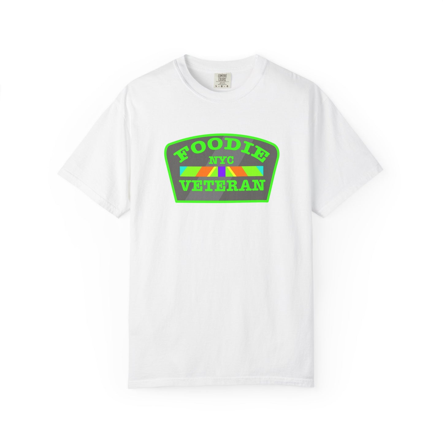 L.O.E.F Foodie Veteran NYC Unisex Tee Shirt (Neon Green)