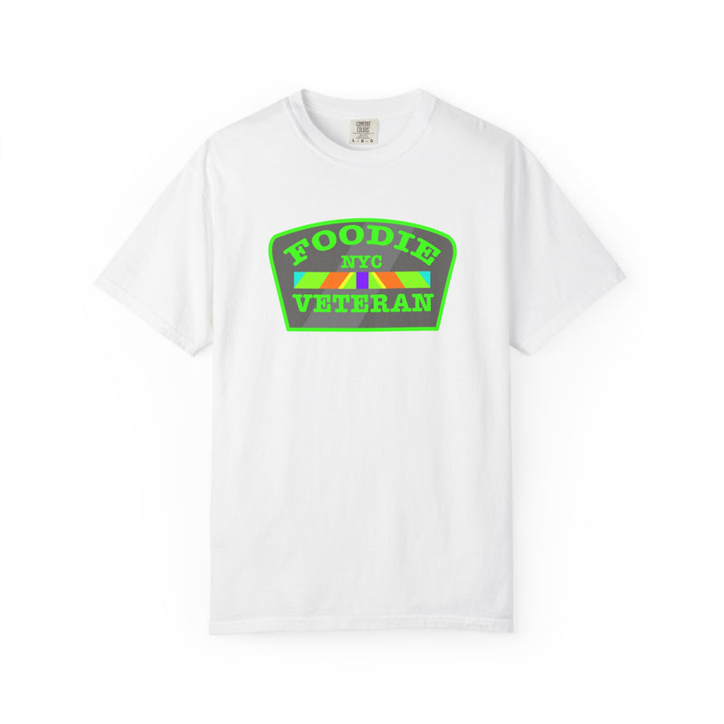 L.O.E.F Foodie Veteran NYC Unisex Tee Shirt (Neon Green)