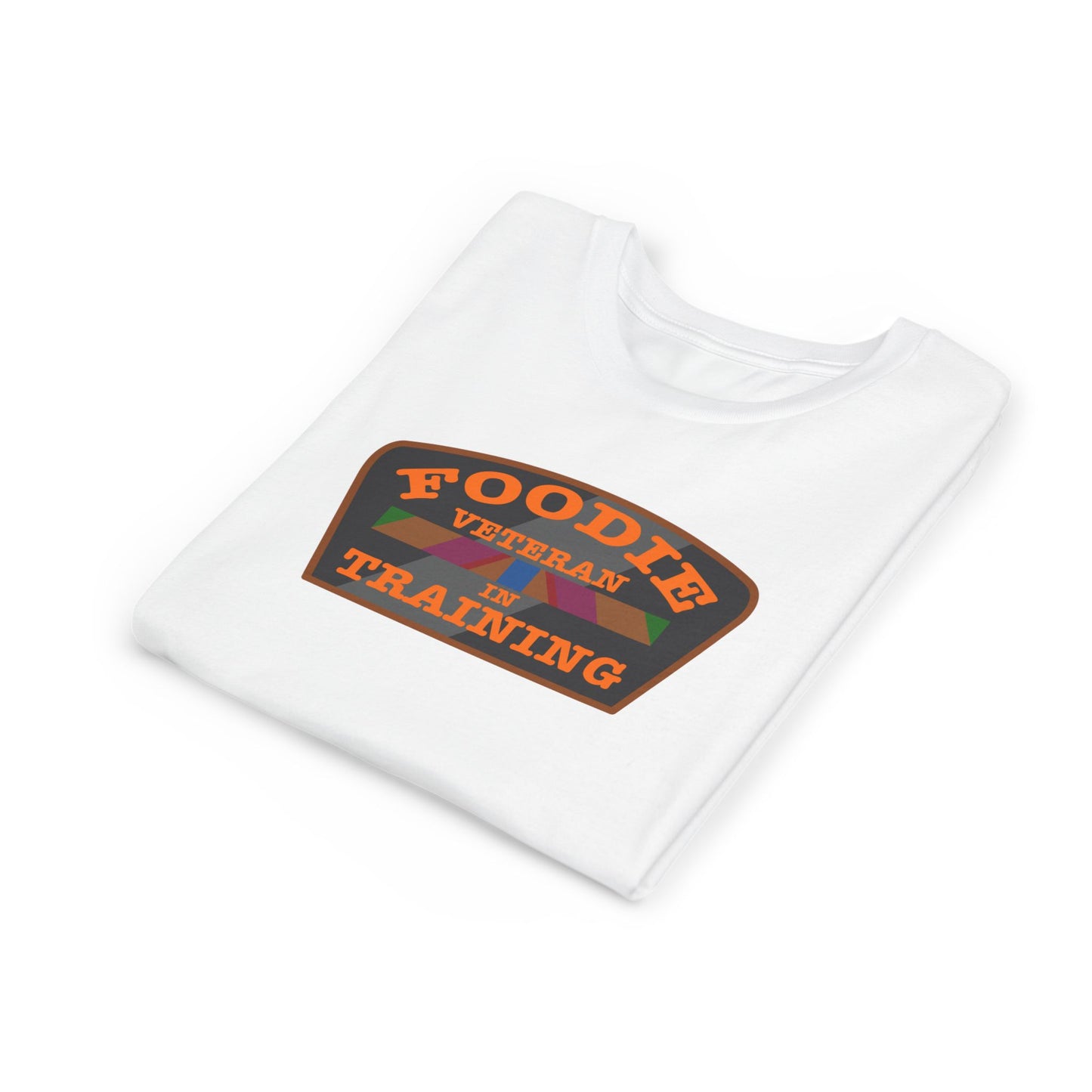 L.O.E.F Foodie Veteran In Training Kids Tee Shirt  (Orange)