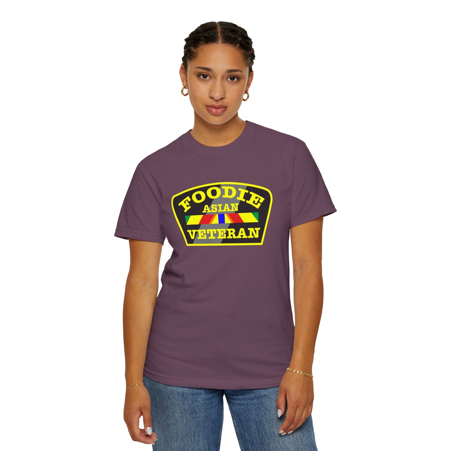 L.O.E.F Foodie Veteran ASIAN Unisex Tee Shirt (Yellow)