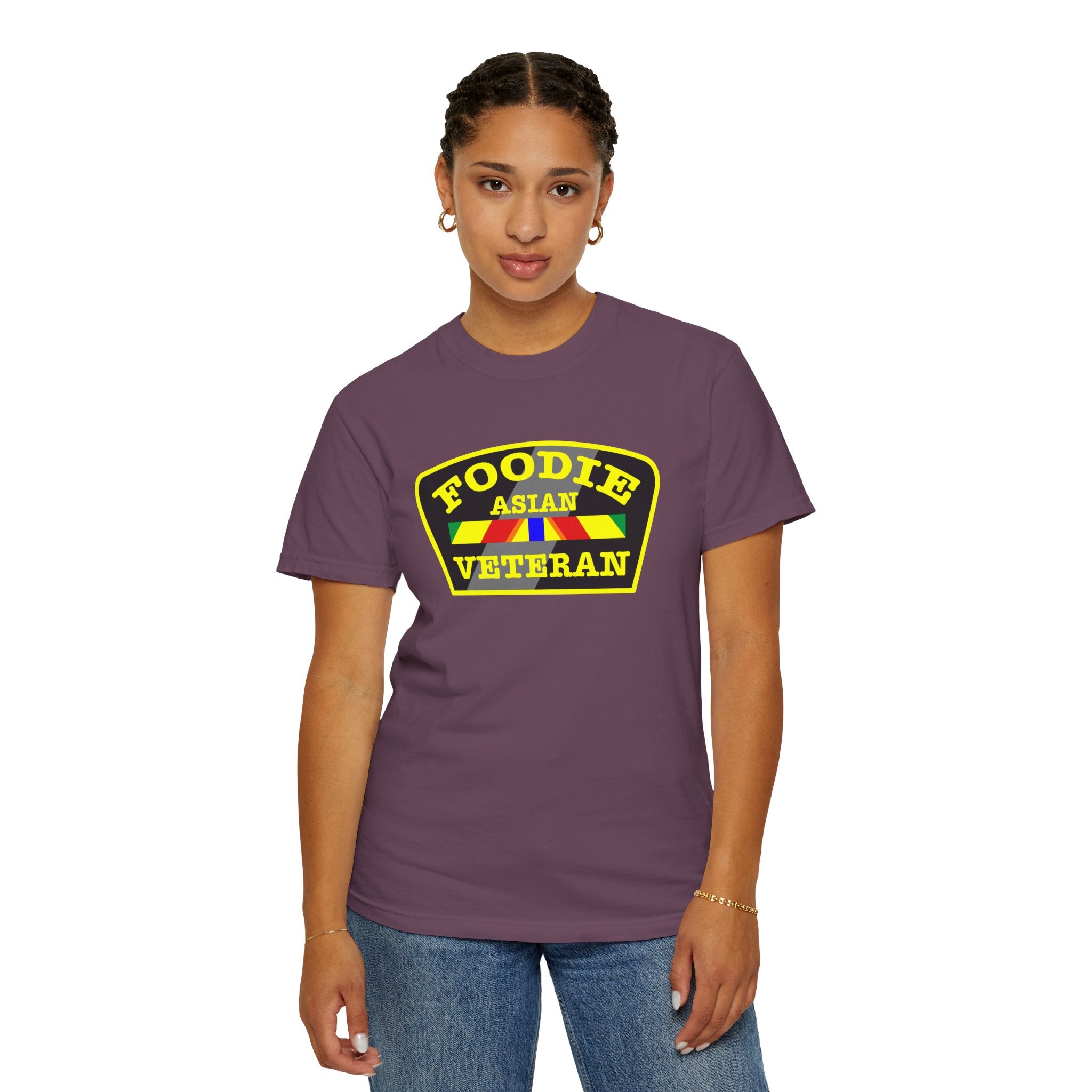 L.O.E.F Foodie Veteran ASIAN Unisex Tee Shirt (Yellow)