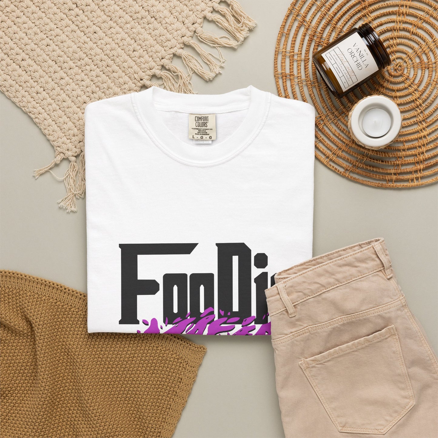 L.O.E.F Foodie Mafia Unisex Tee Shirt (Bright Purple)