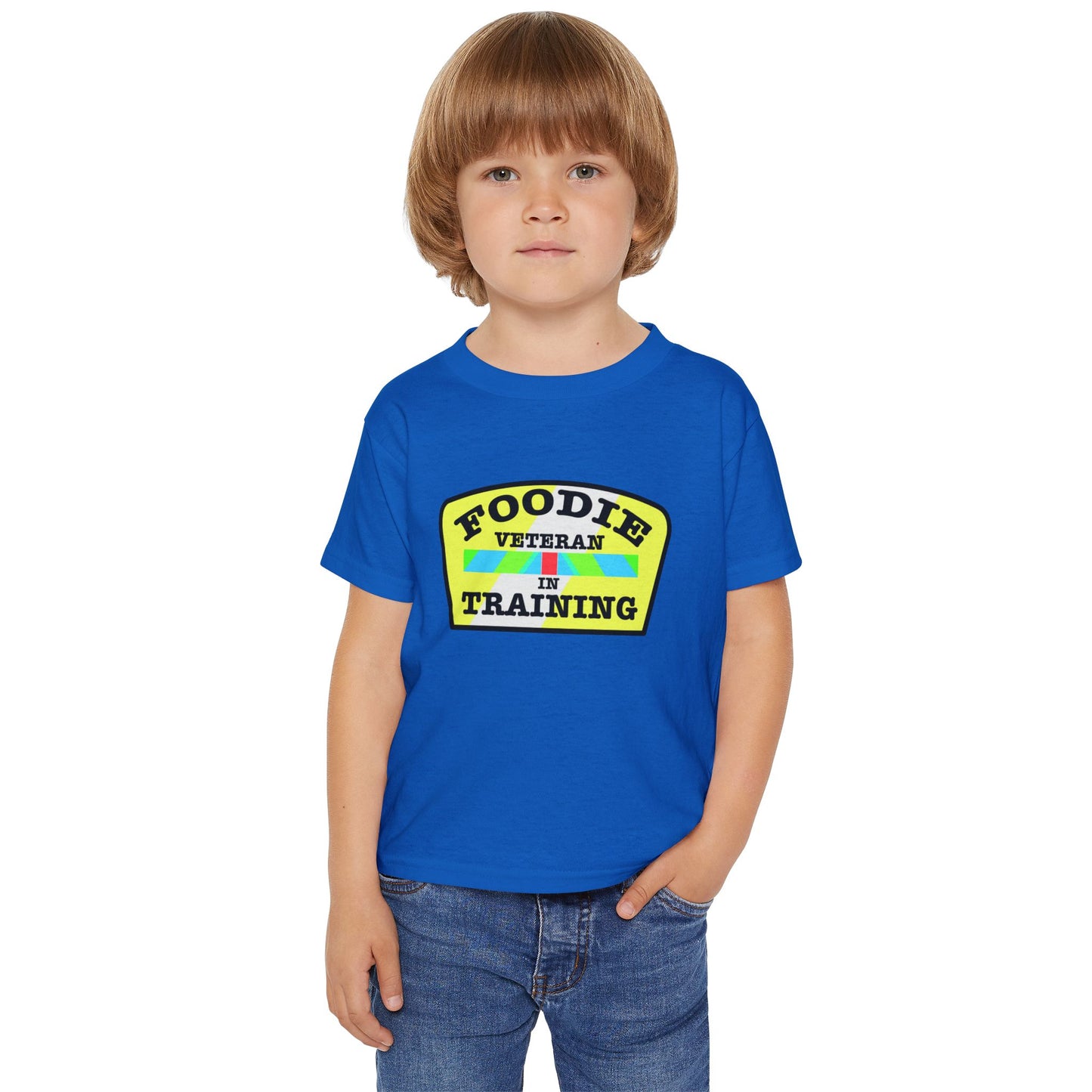L.O.E.F Foodie Veteran In Training Toddler Tee Shirt (Yellow and Black)